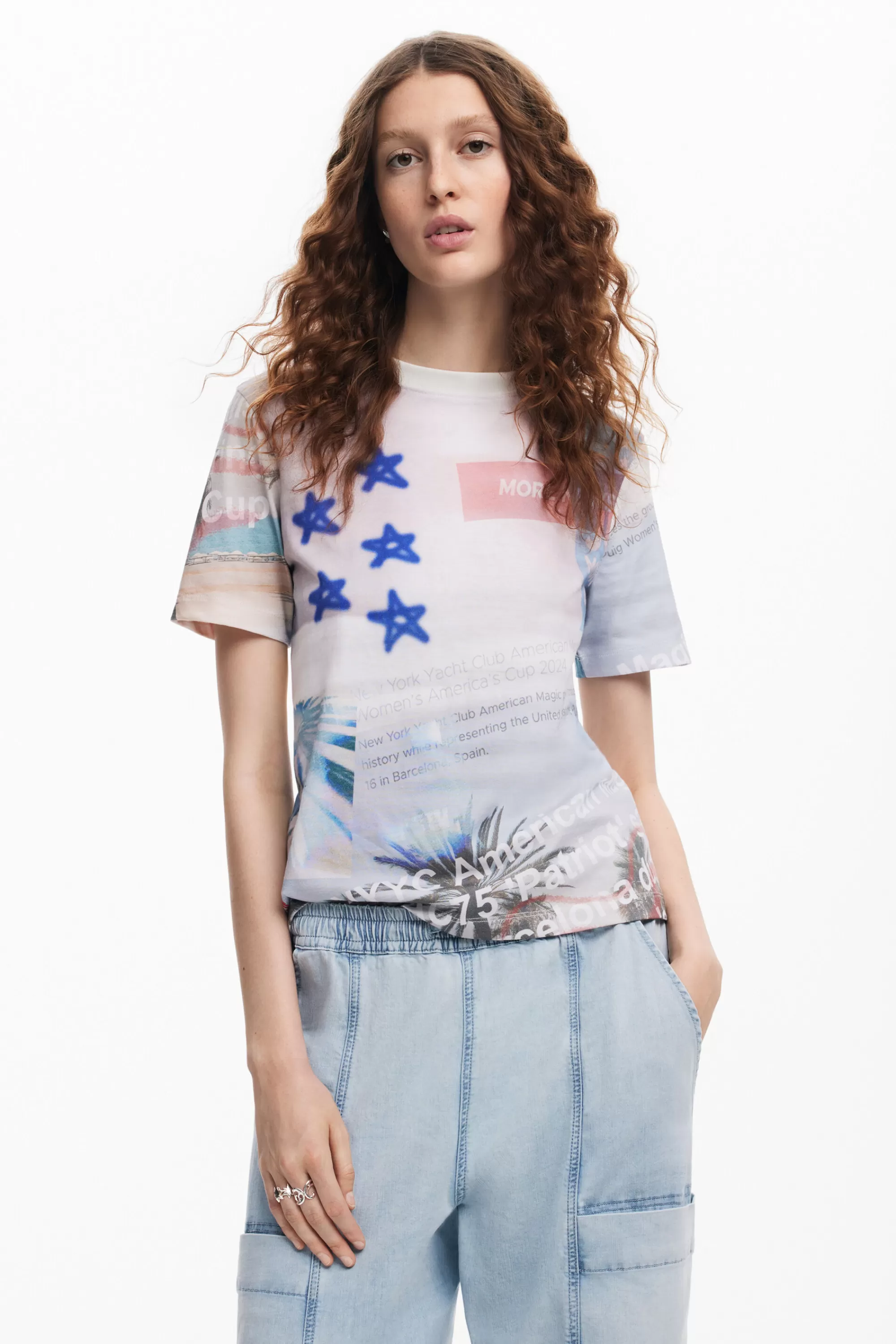 Desigual Shirts And Blouses | T-shirts>American Magic printed T-shirt