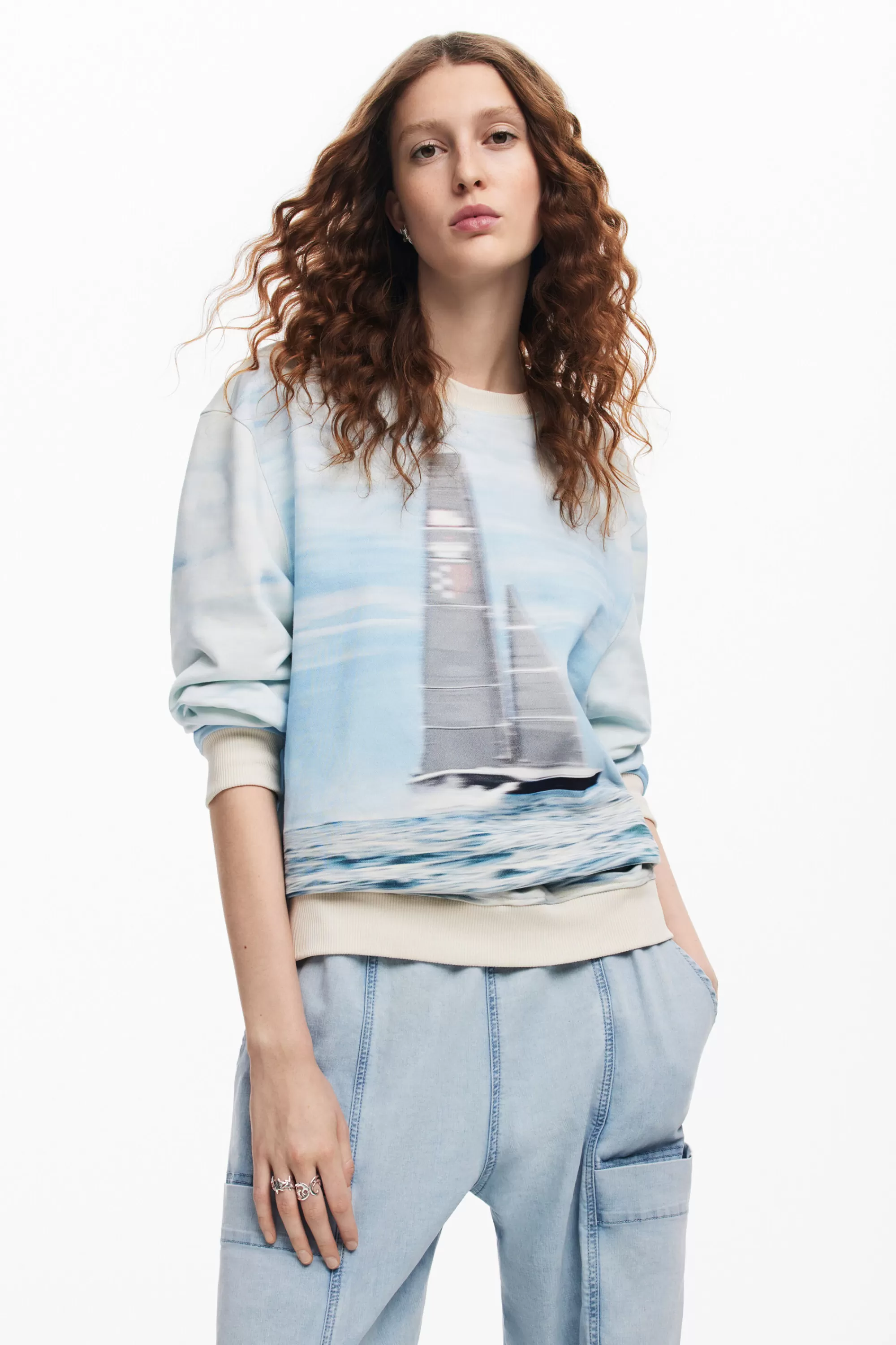 Desigual Jumpers And Sweatshirts | Sweatshirts>American Magic Sailboat Sweatshirt