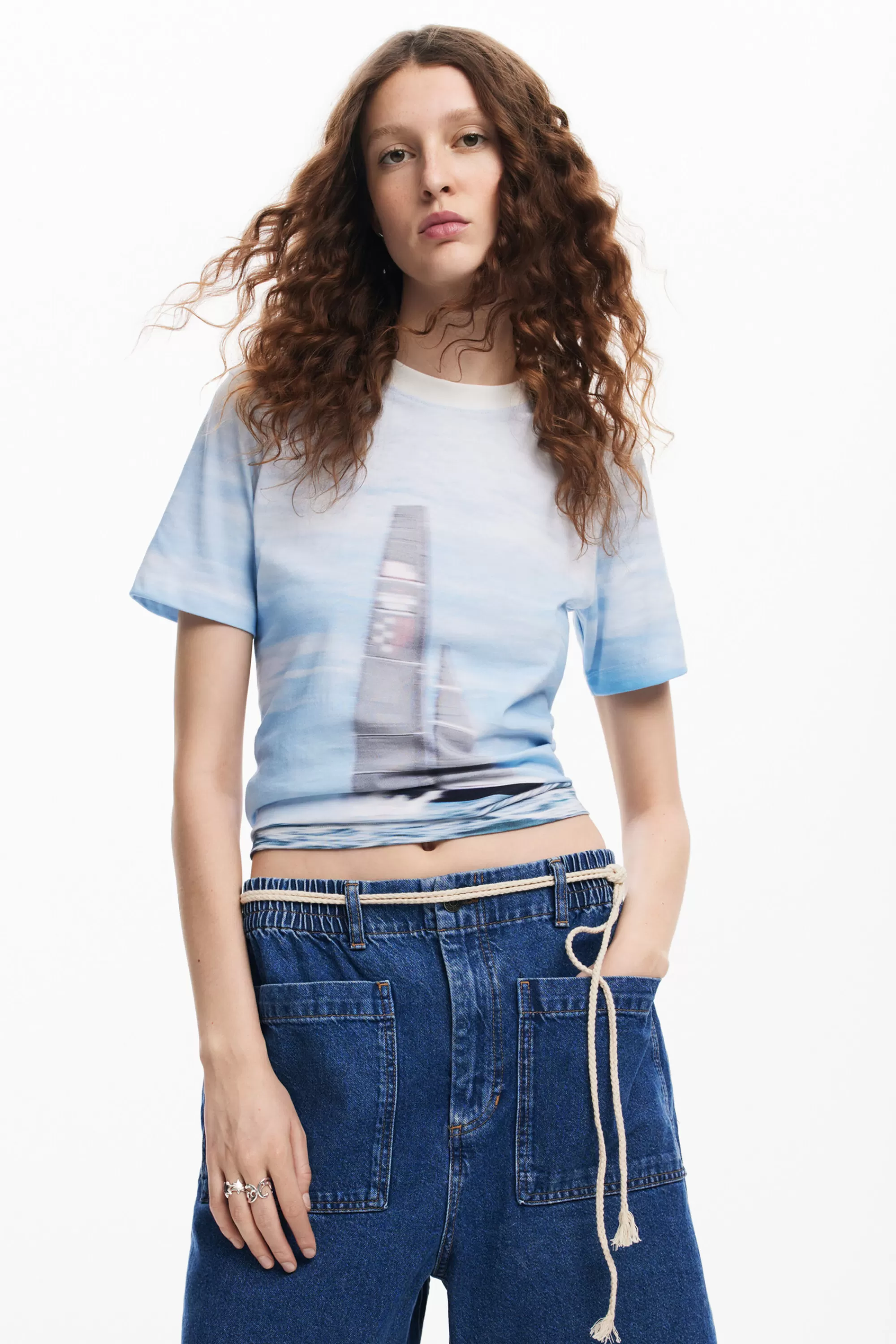 Desigual Shirts And Blouses | T-shirts>American Magic Sailboat T-shirt