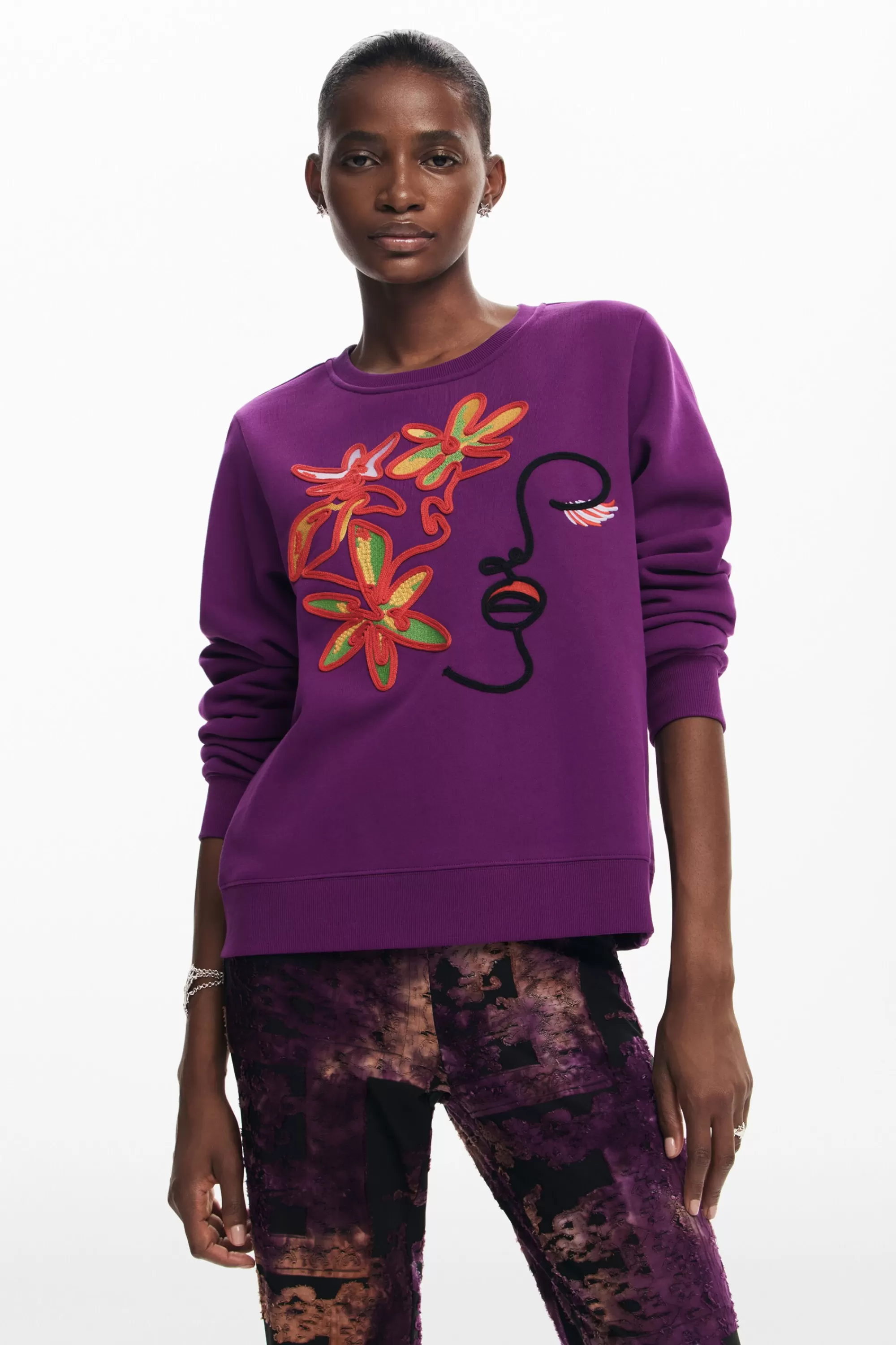 Desigual Sweaters>Arty print sweatshirt