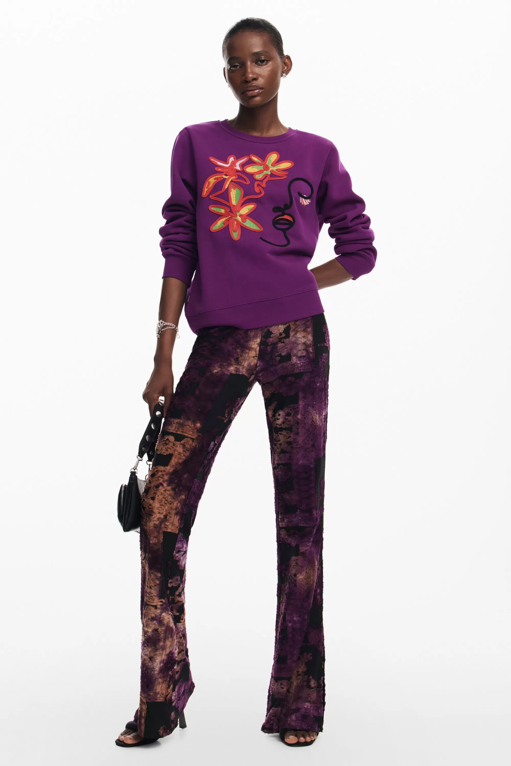 Desigual Sweaters>Arty print sweatshirt