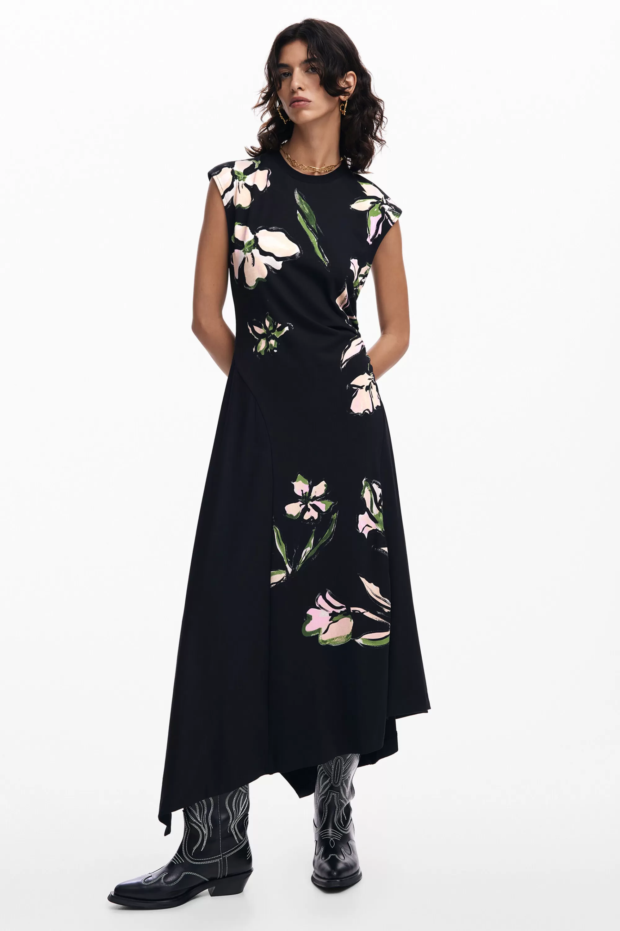 Desigual Dresses And Jumpsuits>Asymmetric floral dress