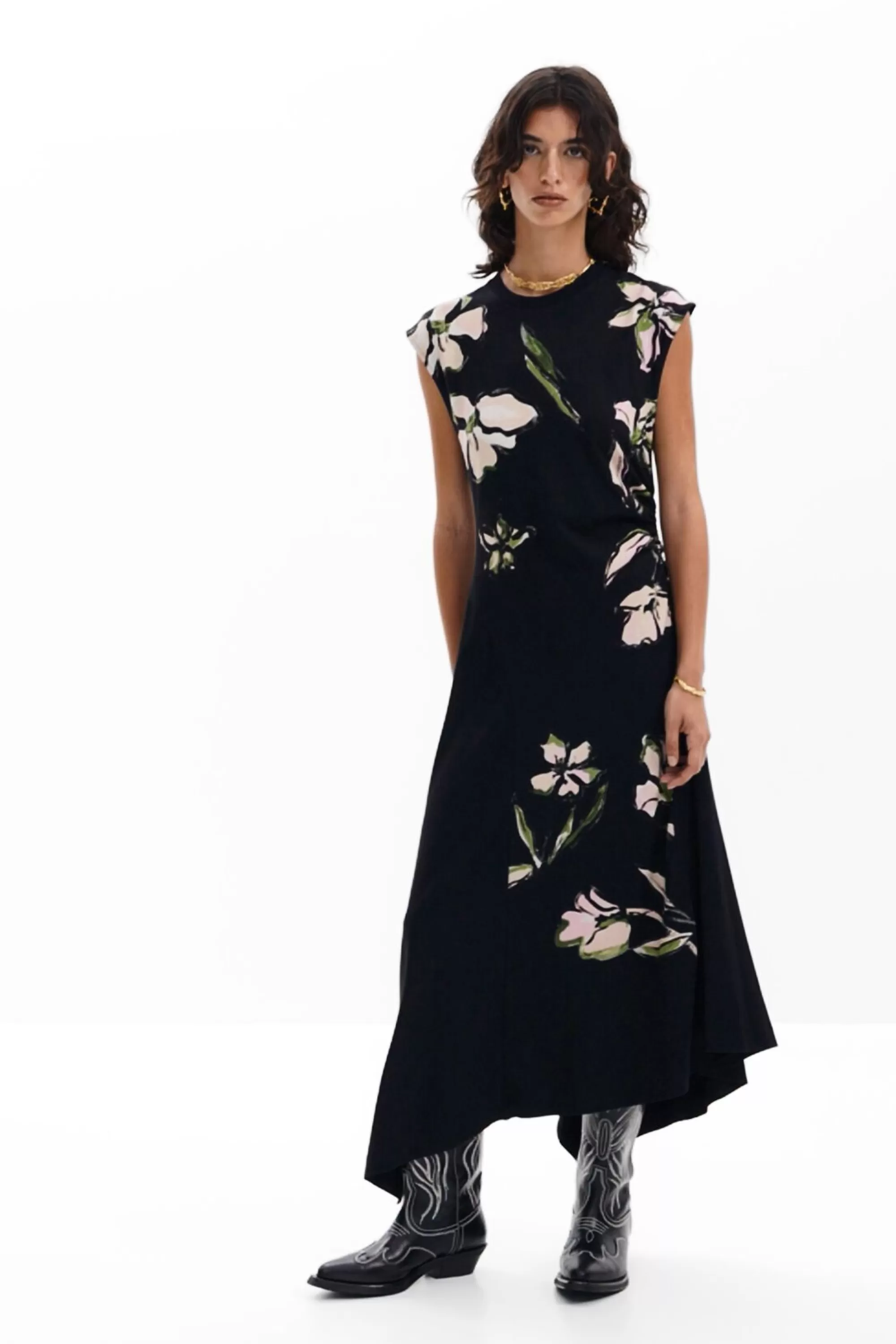 Desigual Dresses And Jumpsuits>Asymmetric floral dress