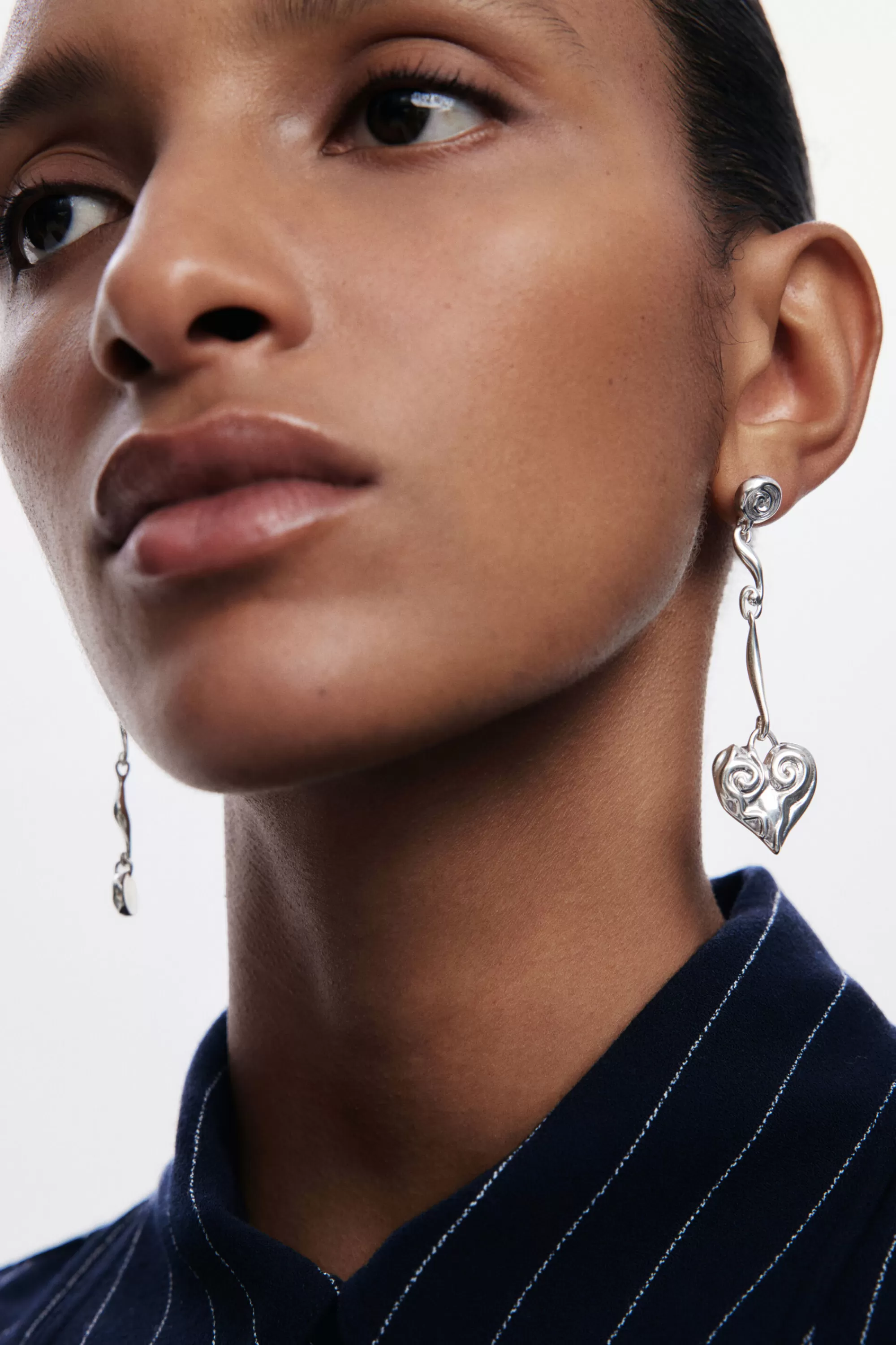 Desigual Jewelry>Asymmetric silver-plated Zalio earrings