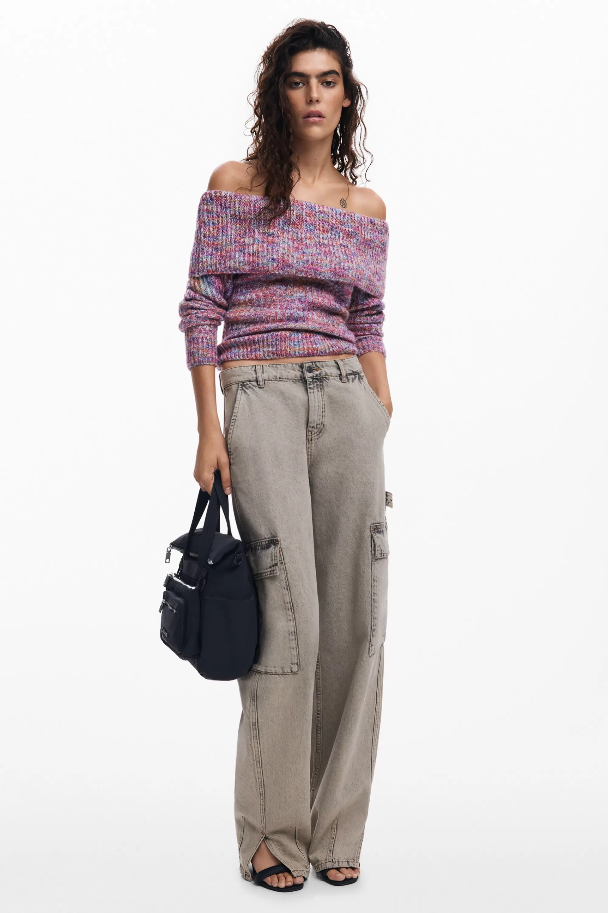 Desigual Knitwear | Sweaters>Bardot neckline sweater