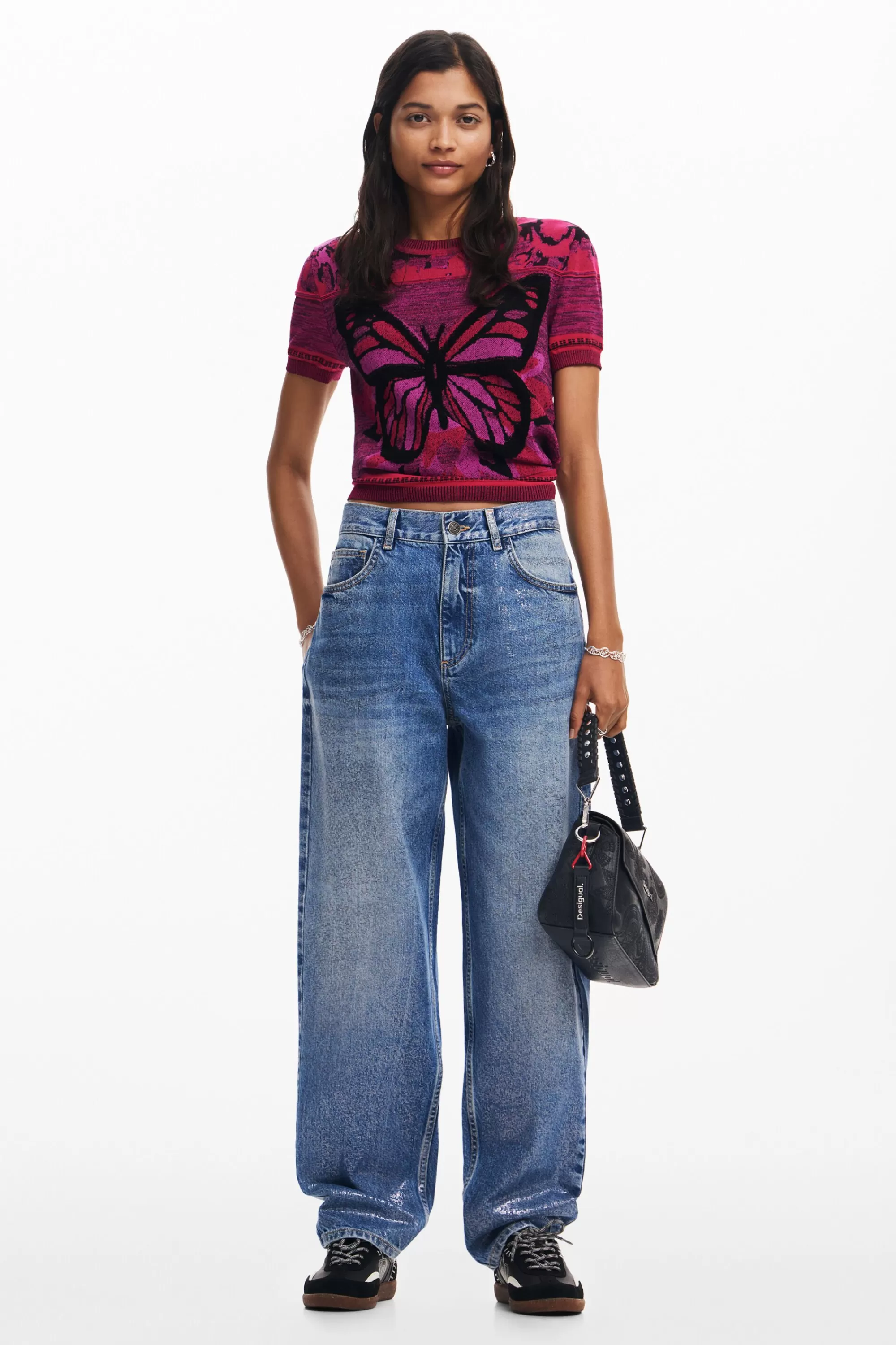 Desigual Shirts And Blouses | T-shirts>Butterfly knit T-shirt