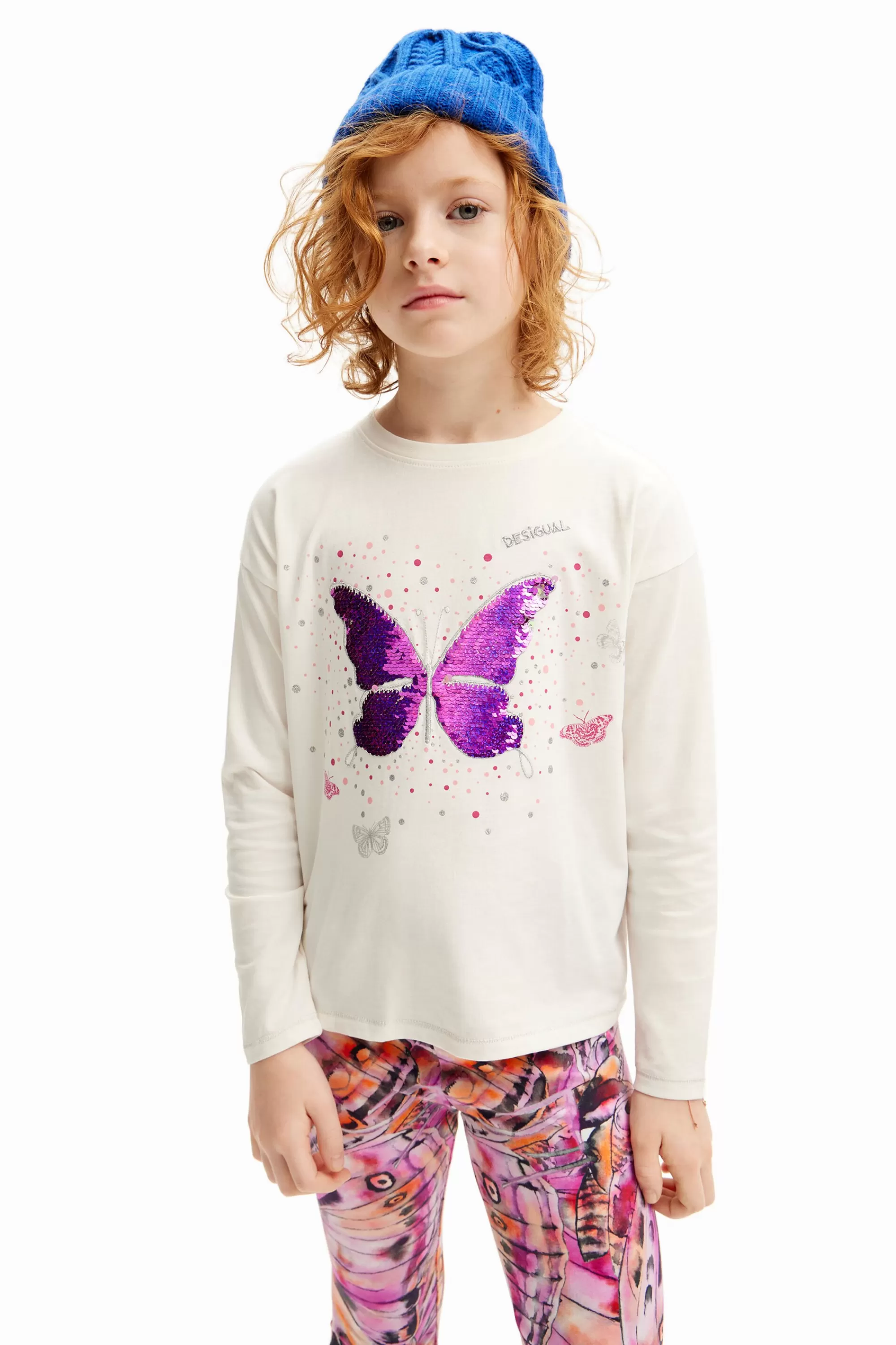 Desigual T-shirts And Shirts>Butterfly print T-shirt