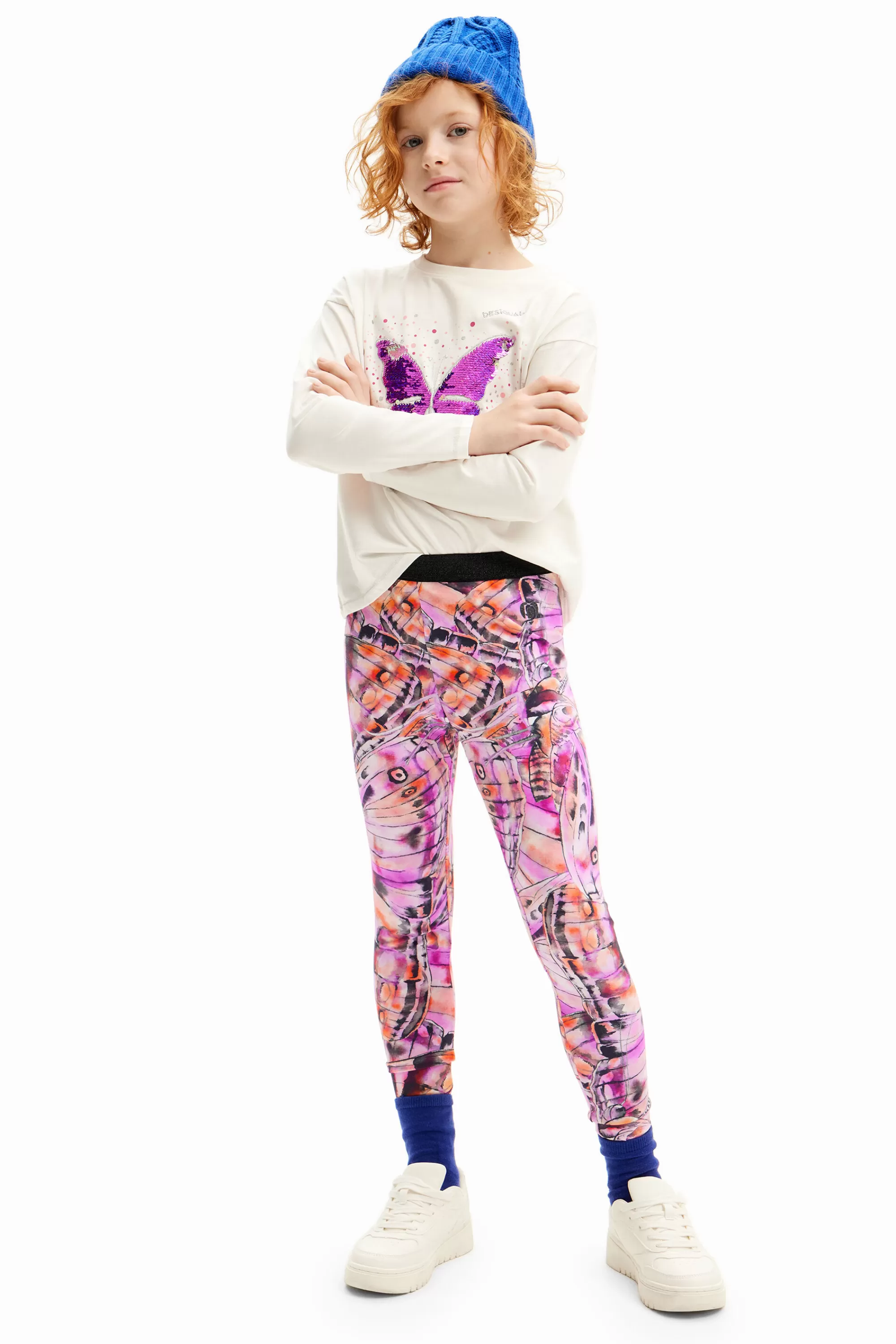 Desigual Skirts And Trousers | Leggings>Butterfly wings leggings