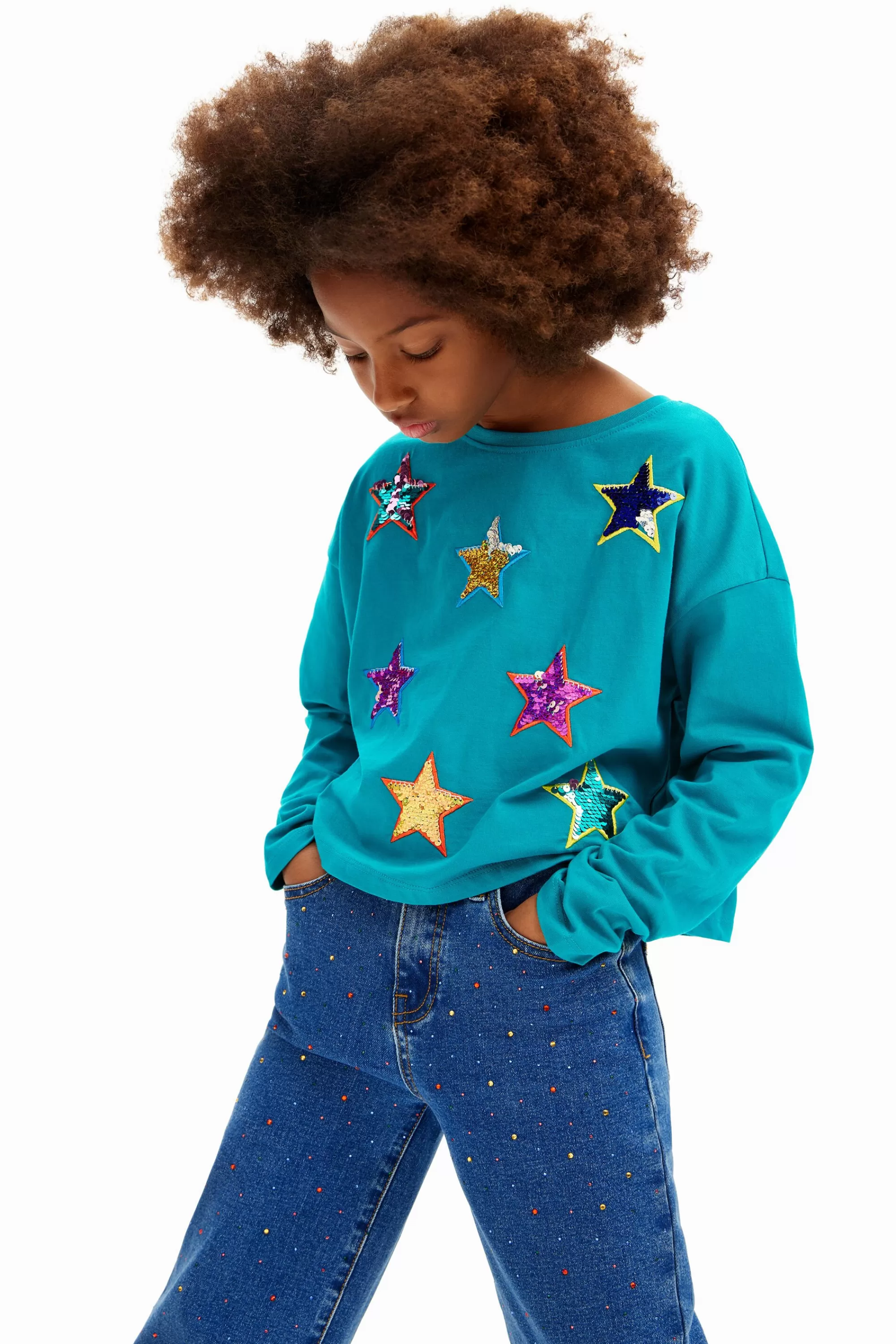 Desigual T-shirts And Shirts>Colorful stars T-shirt