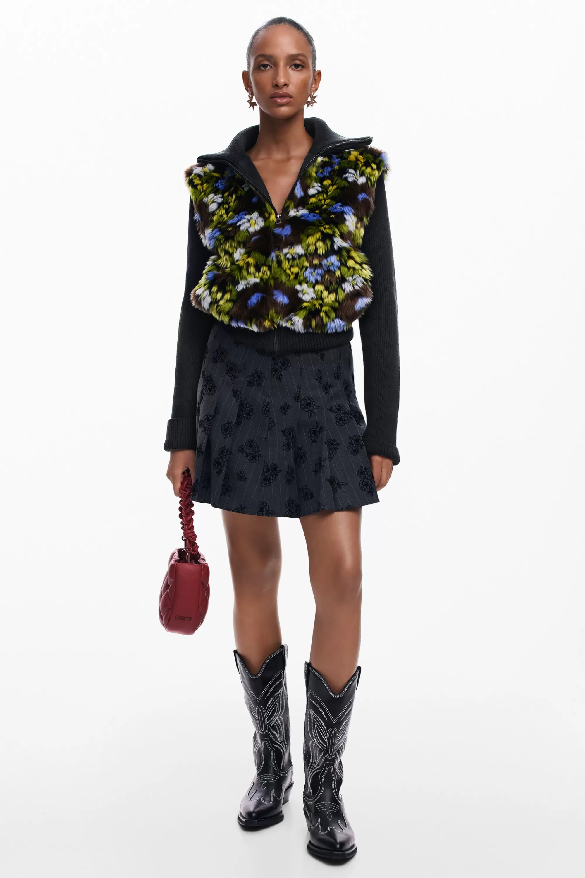 Desigual Coats And Jackets>Combined floral jacket