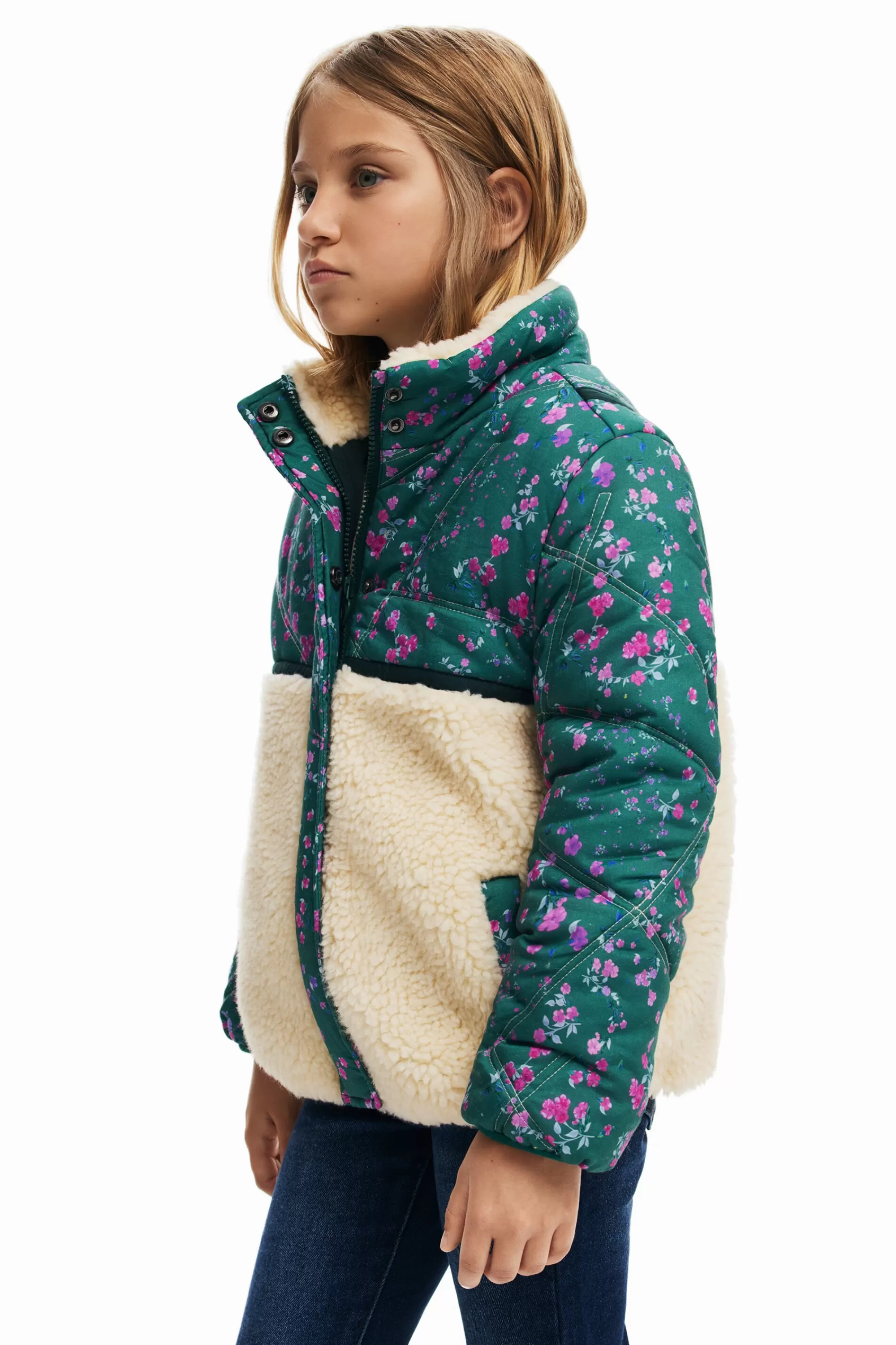 Desigual Coats And Jackets>Combined padded coat