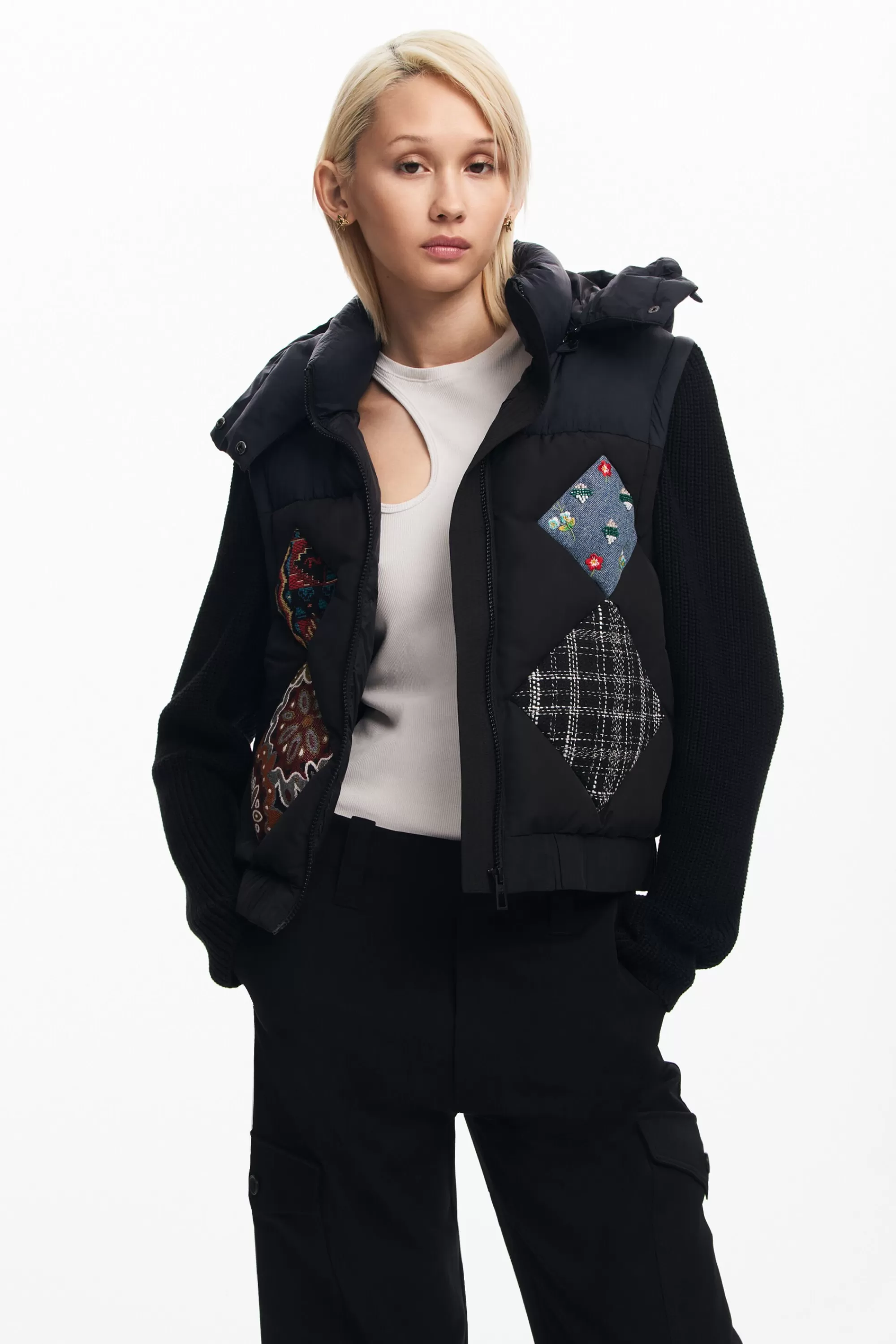 Desigual Coats And Jackets>Combined padded vest