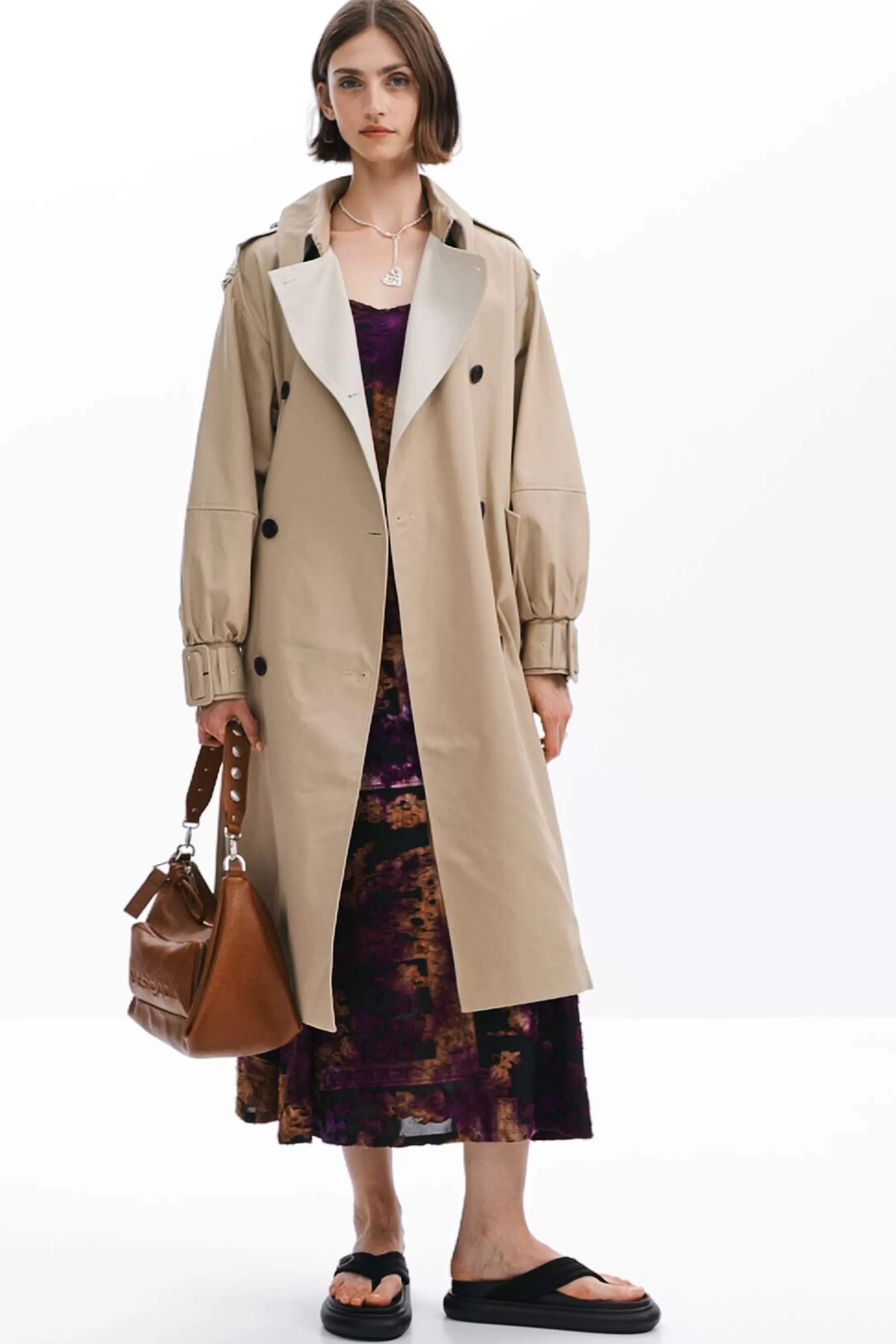 Desigual Coats And Jackets>Combined trench coat