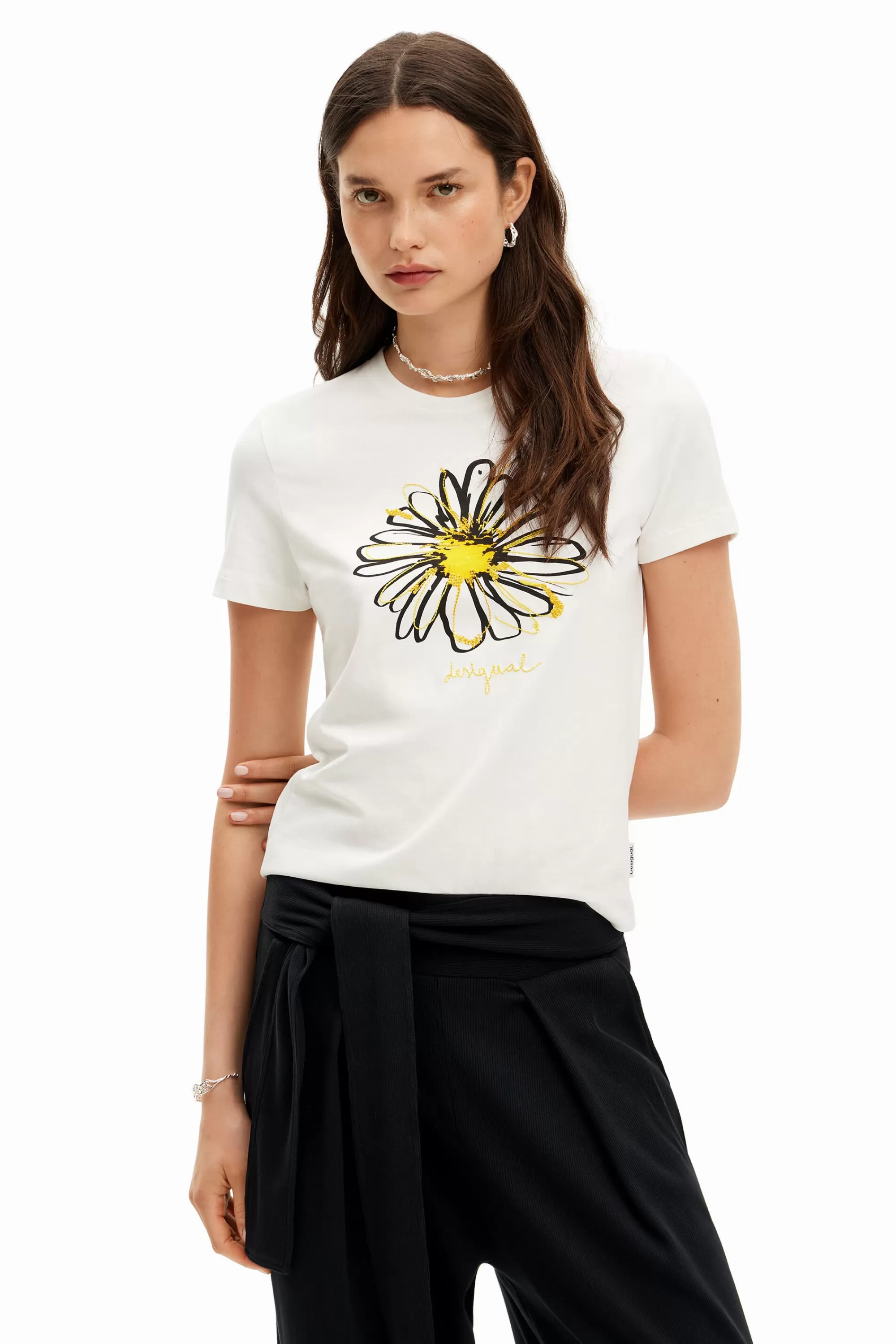 Desigual Shirts And Blouses | T-shirts>Daisy illustration T-shirt