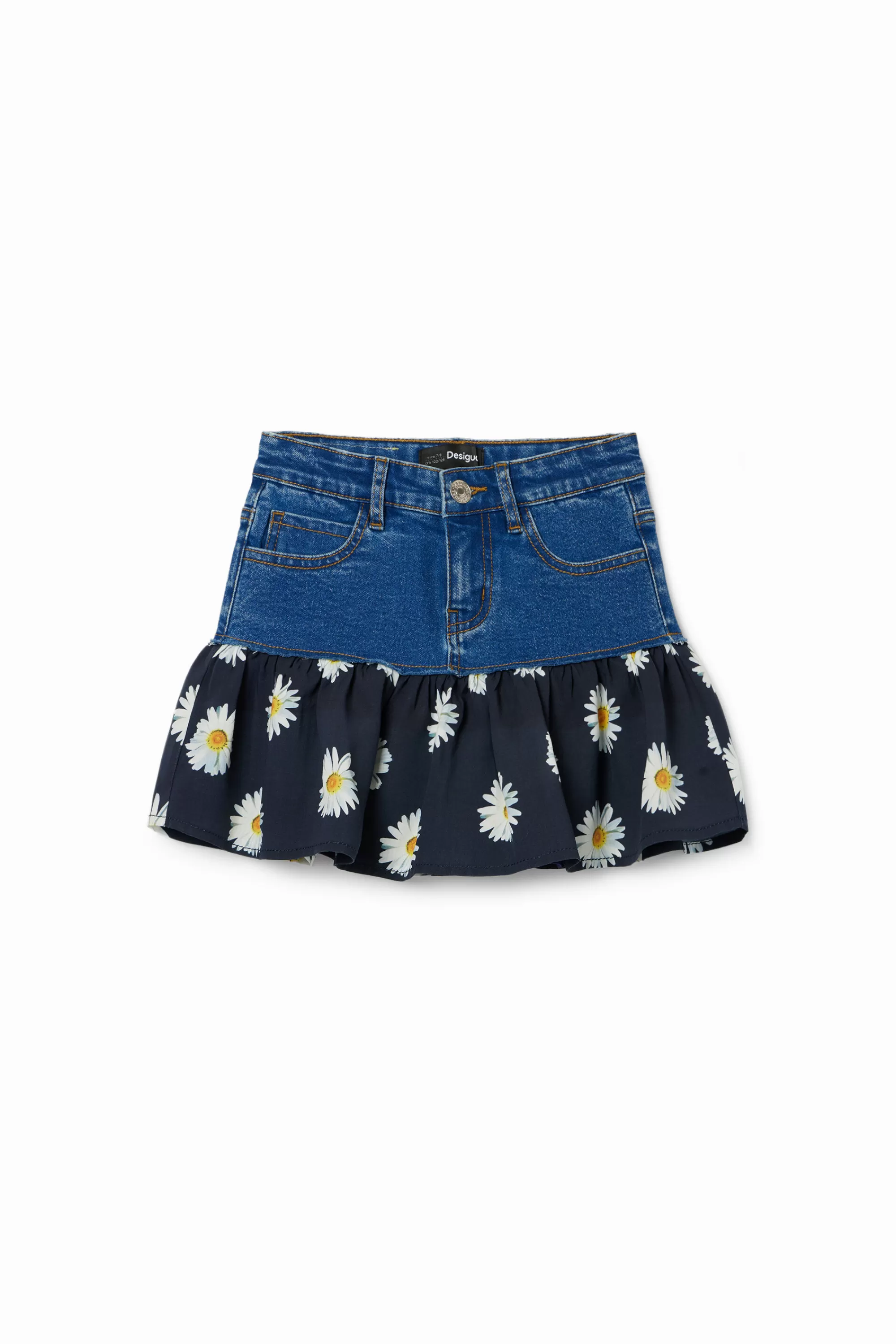 Desigual Skirts And Trousers>Daisy ruffle denim mini skirt