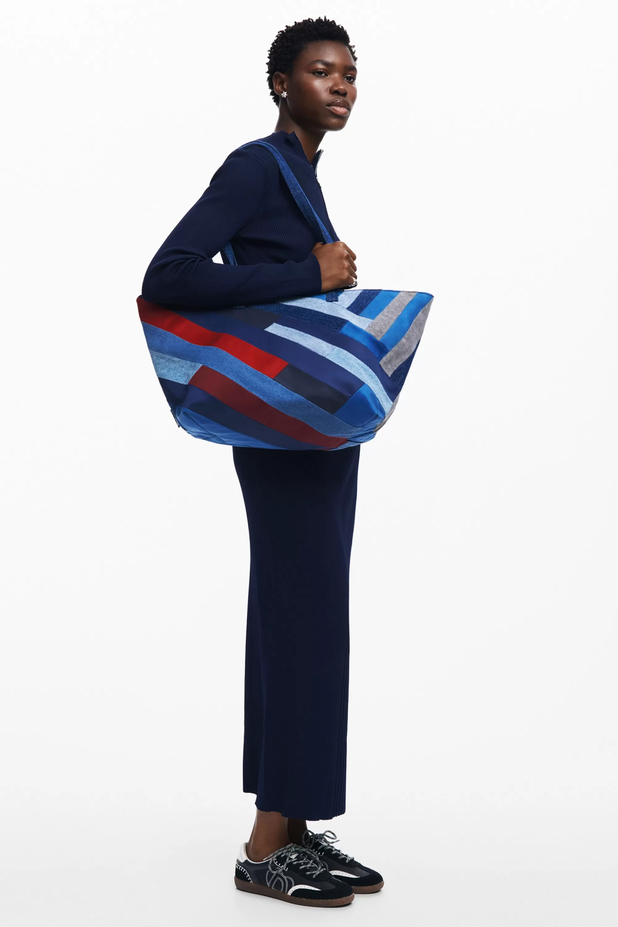 Desigual Bags | Tote Bags>Denim bag with stripes