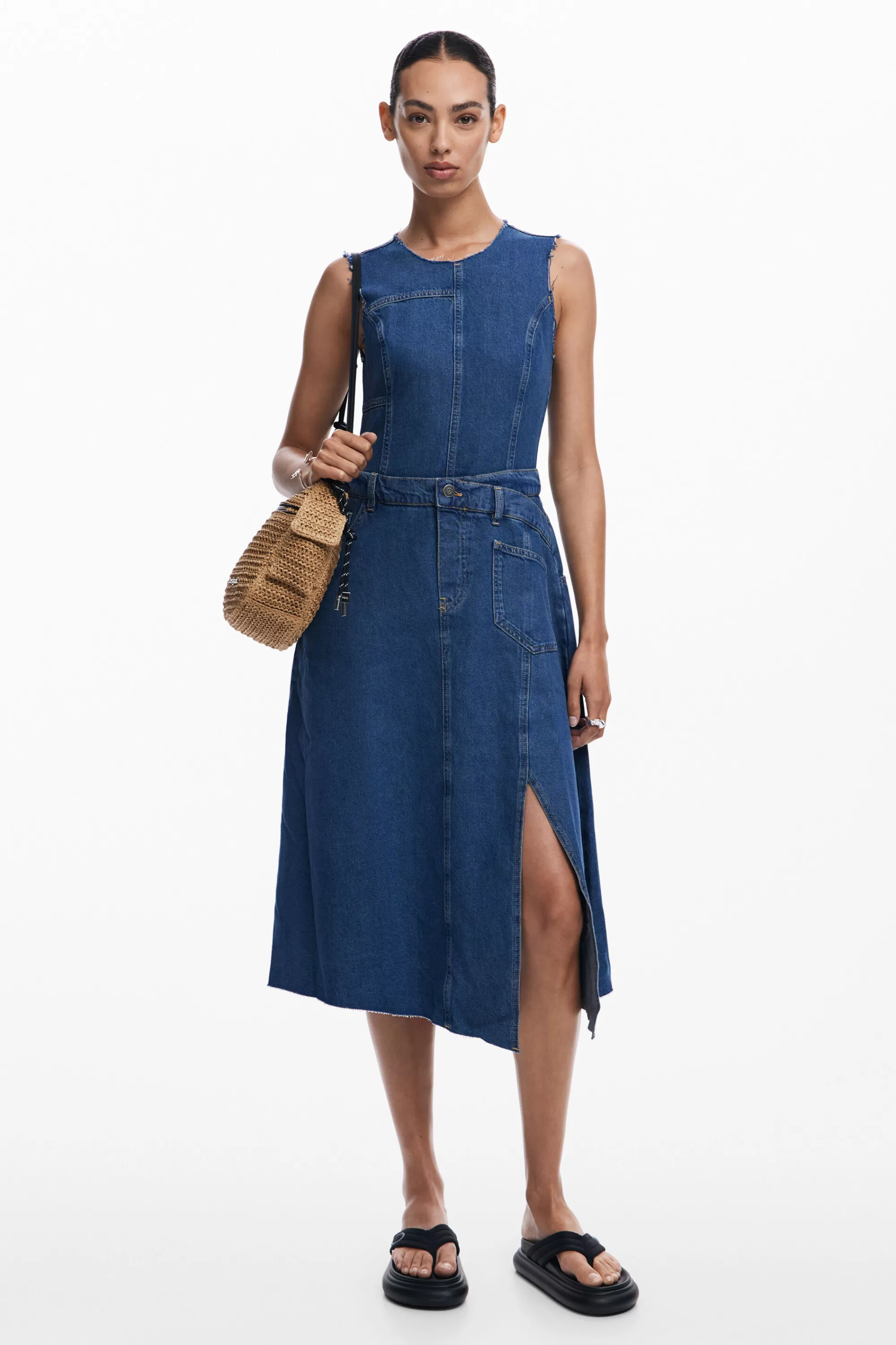 Desigual Dresses And Jumpsuits>Denim midi dress