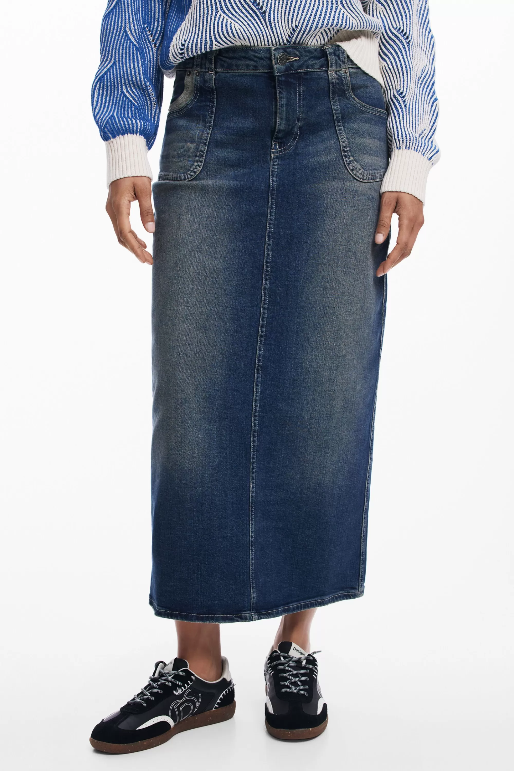 Desigual Skirts And Shorts>Denim midi skirt