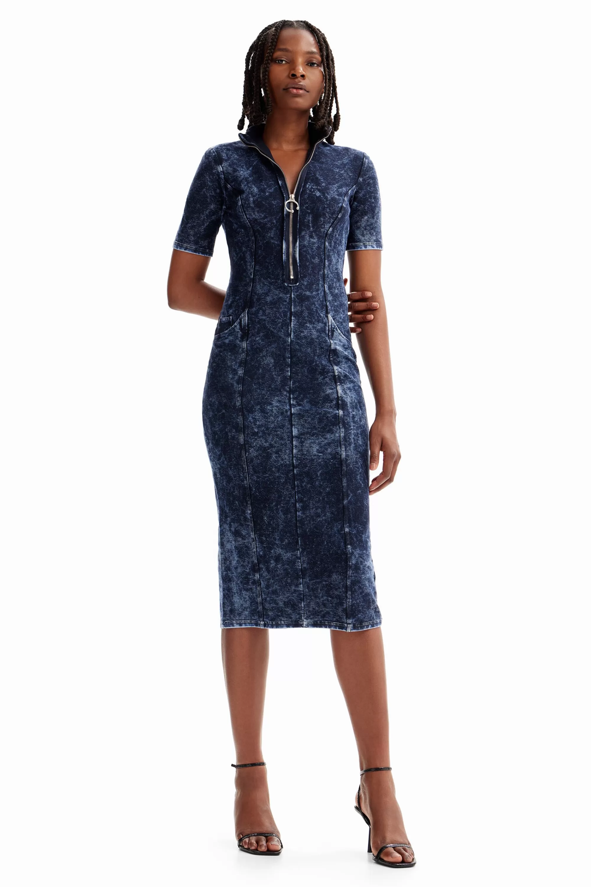 Desigual Dresses And Jumpsuits>Denim-effect dress