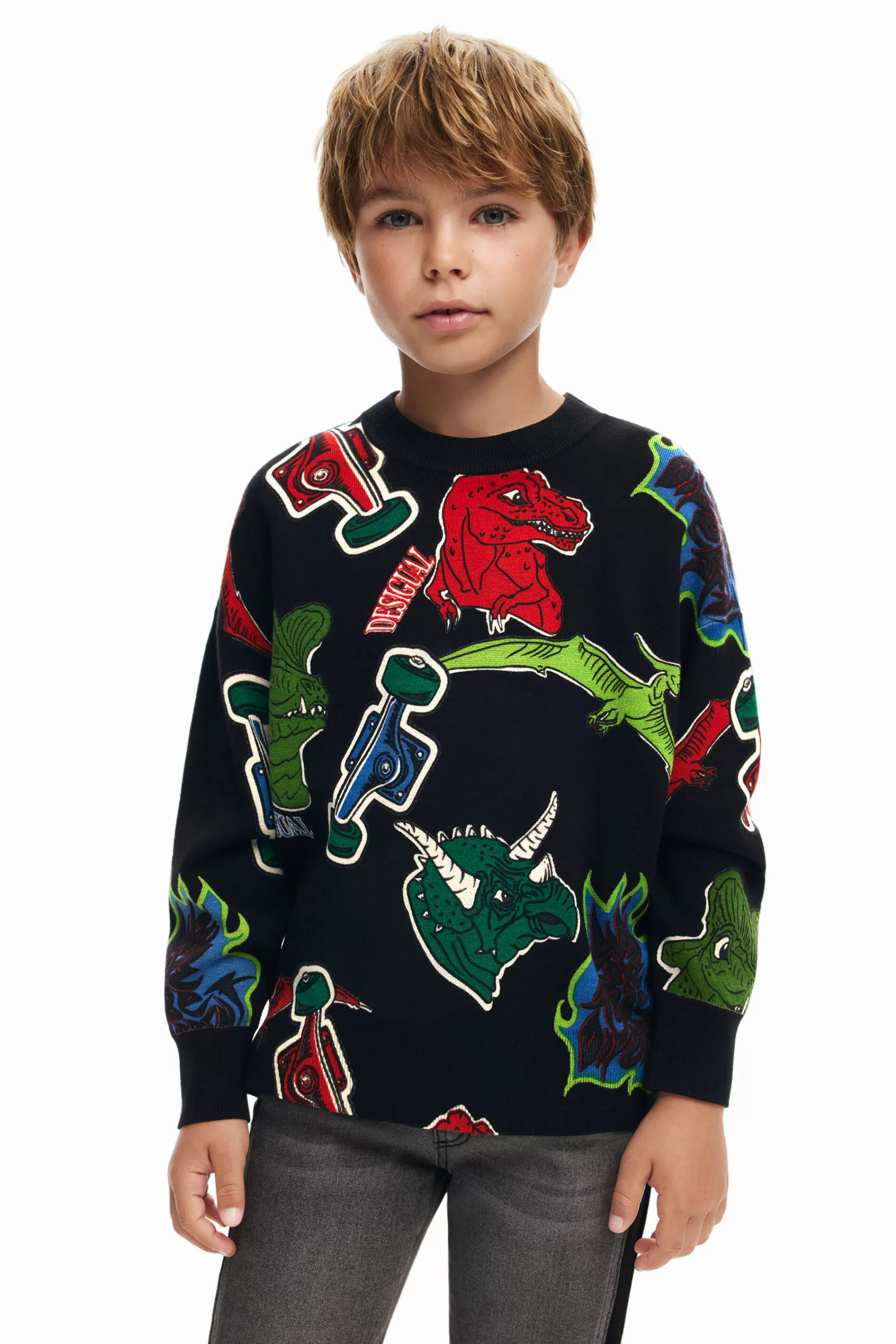 Desigual Sweaters & Sweatshirts | Jumpers And Sweatshirts>Dinosaur hoodie