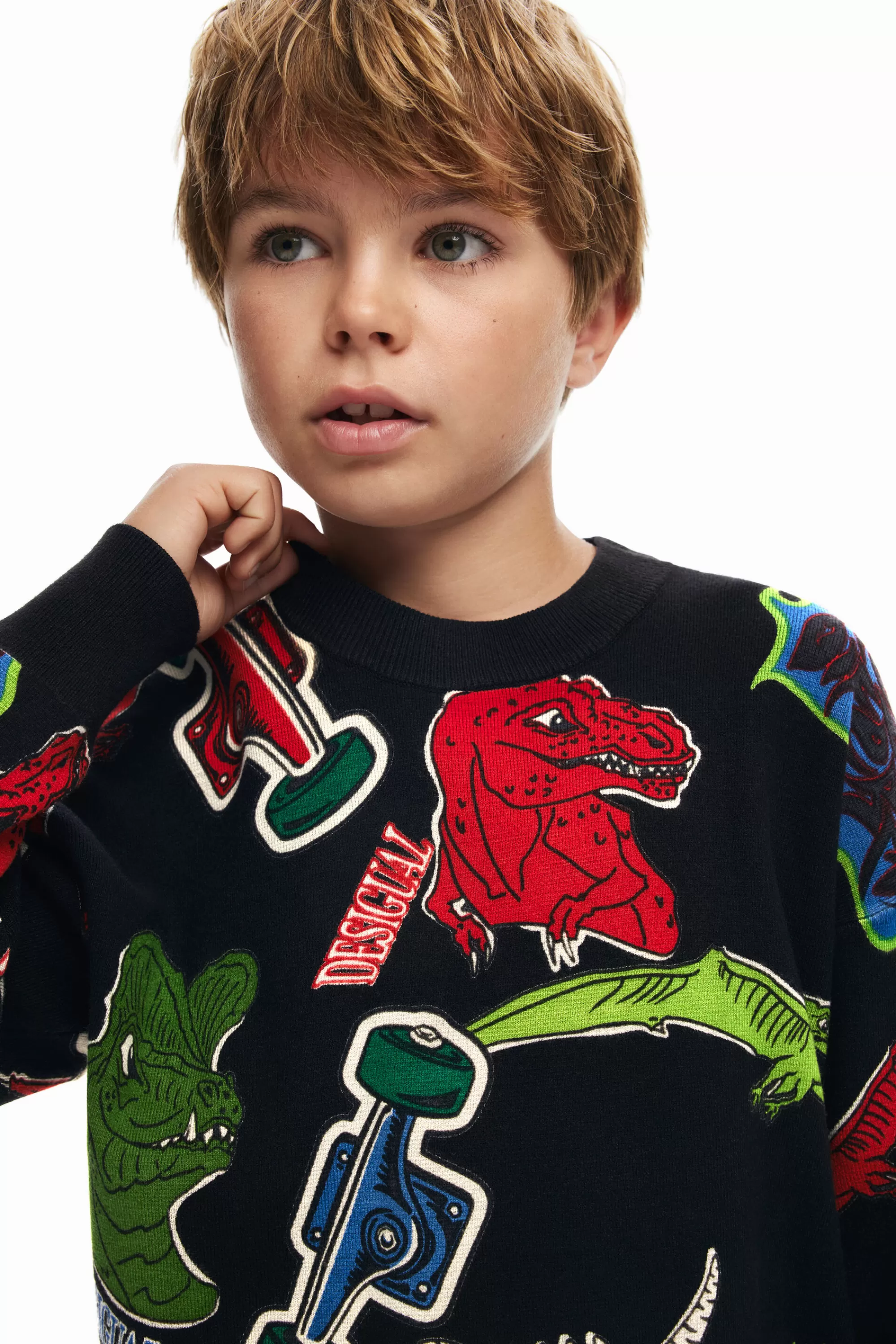 Desigual Sweaters & Sweatshirts | Jumpers And Sweatshirts>Dinosaur hoodie