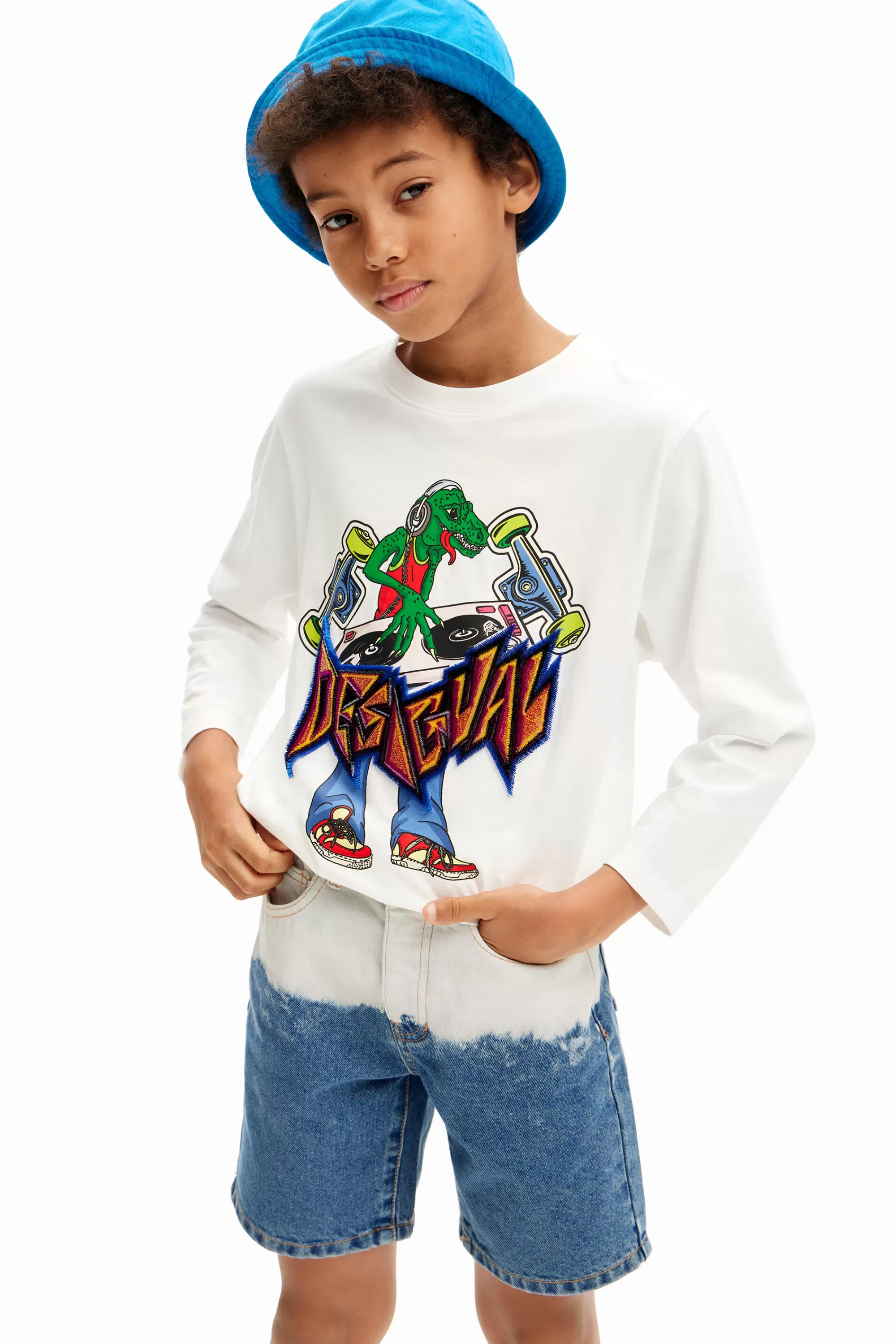 Desigual T-shirts And Shirts>Dinosaur print T-shirt