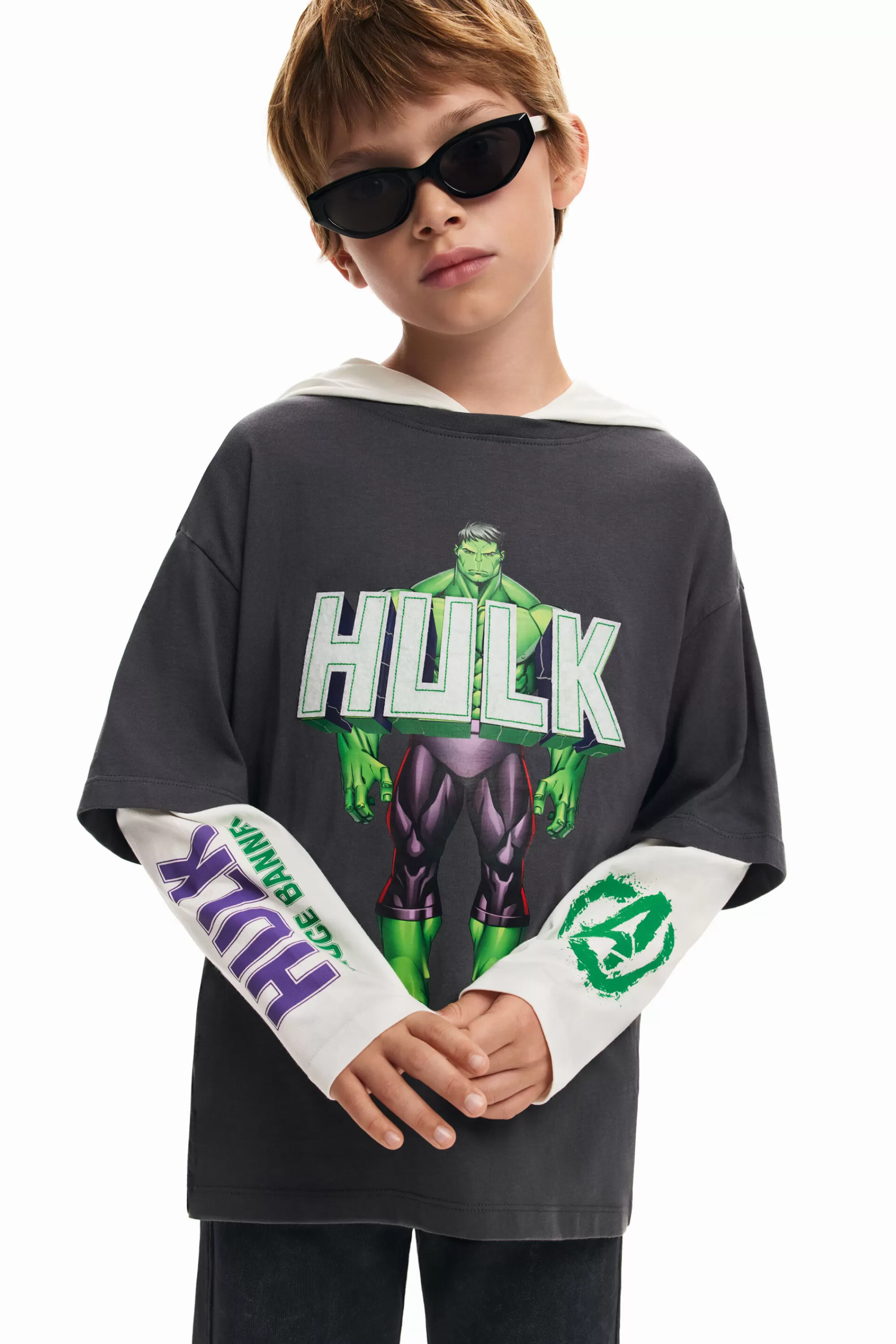 Desigual T-shirts And Shirts>Double Sleeve Hulk T-Shirt