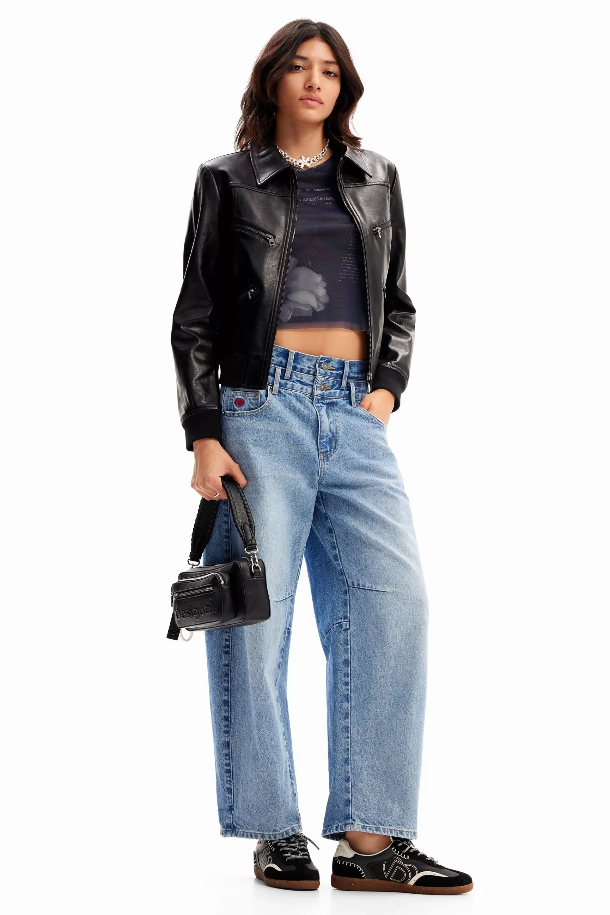 Desigual Jeans | Pants>Double-waistband balloon jeans