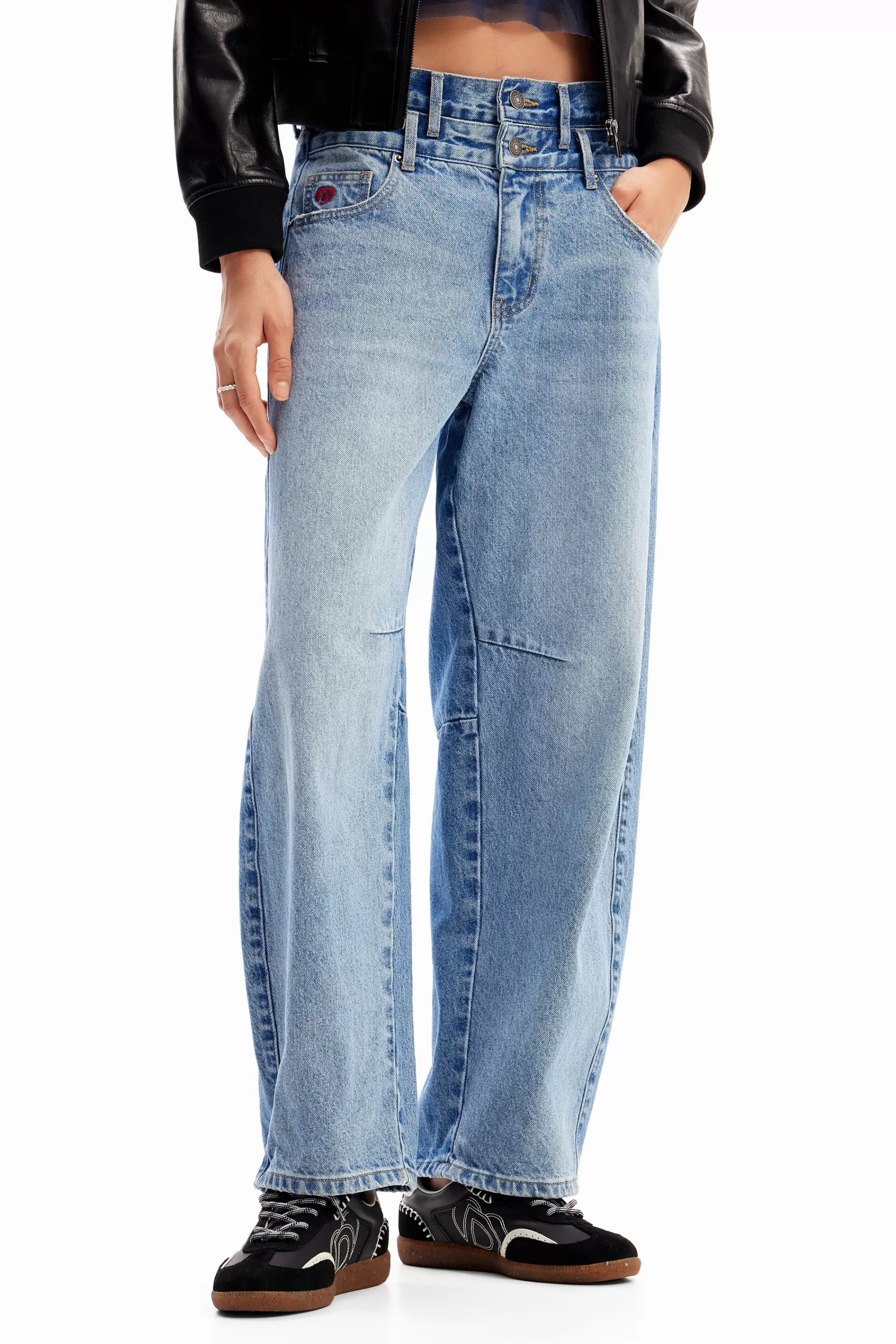 Desigual Jeans | Pants>Double-waistband balloon jeans