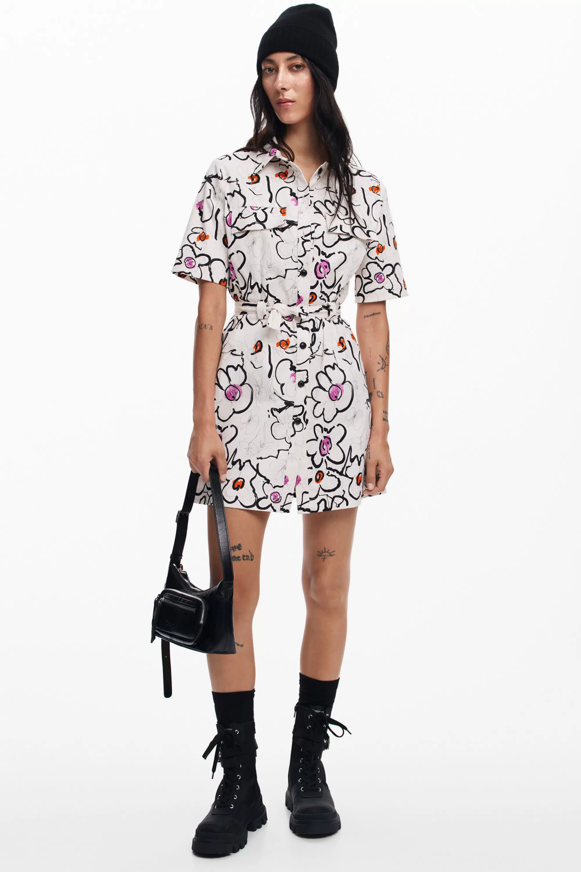 Desigual Dresses And Jumpsuits>Dress with drawn flowers