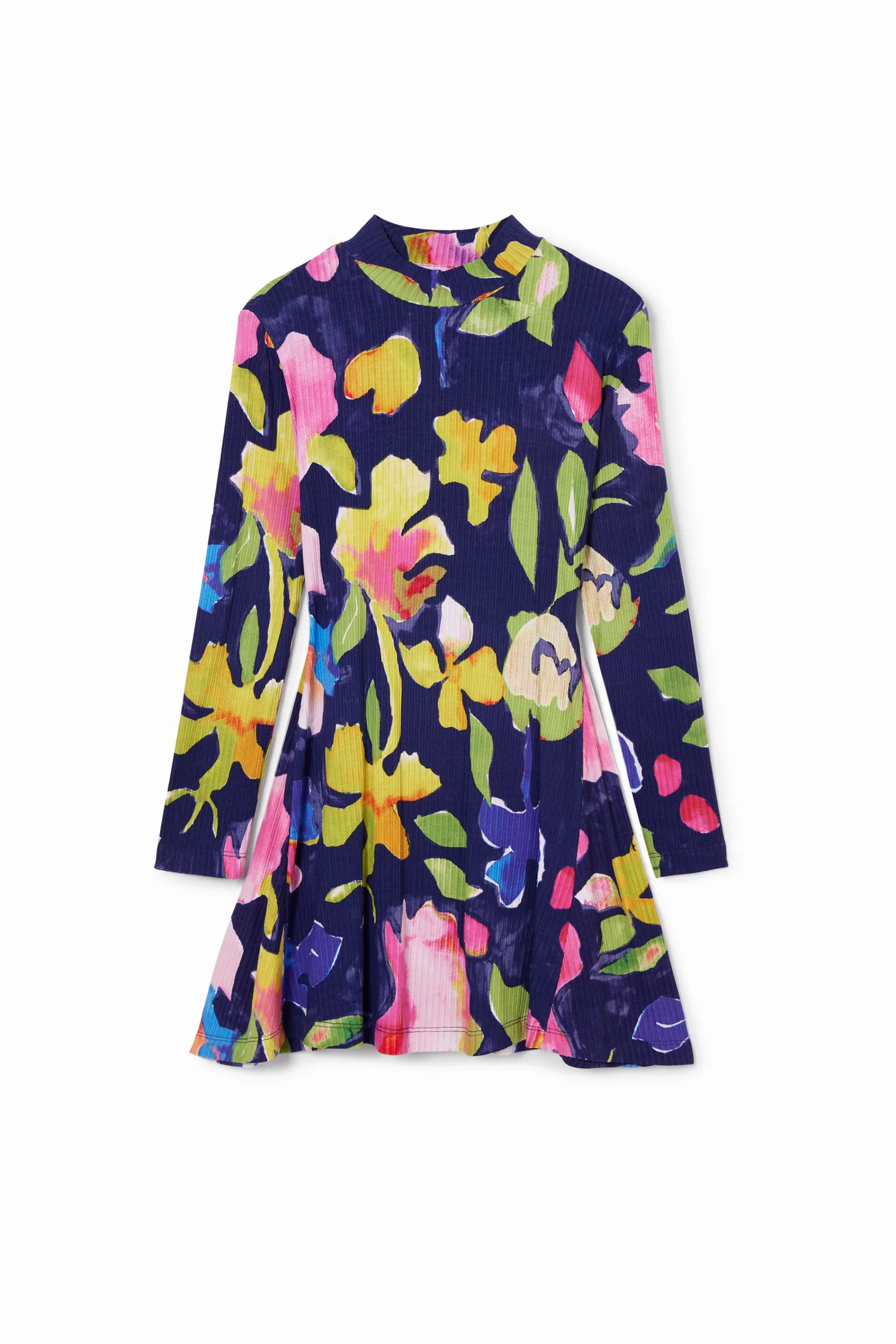 Desigual Dresses>Floral dress with a high neck