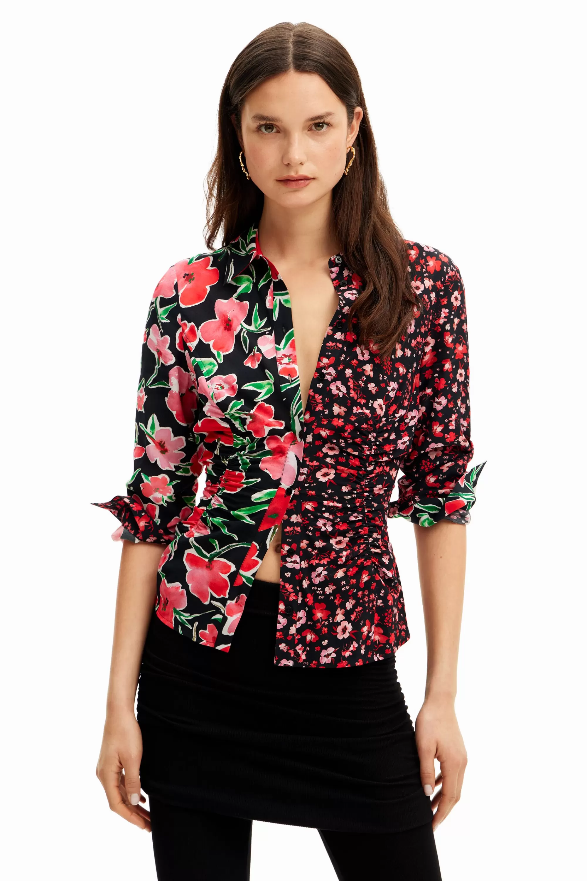 Desigual Shirts And Blouses>Floral gathered shirt