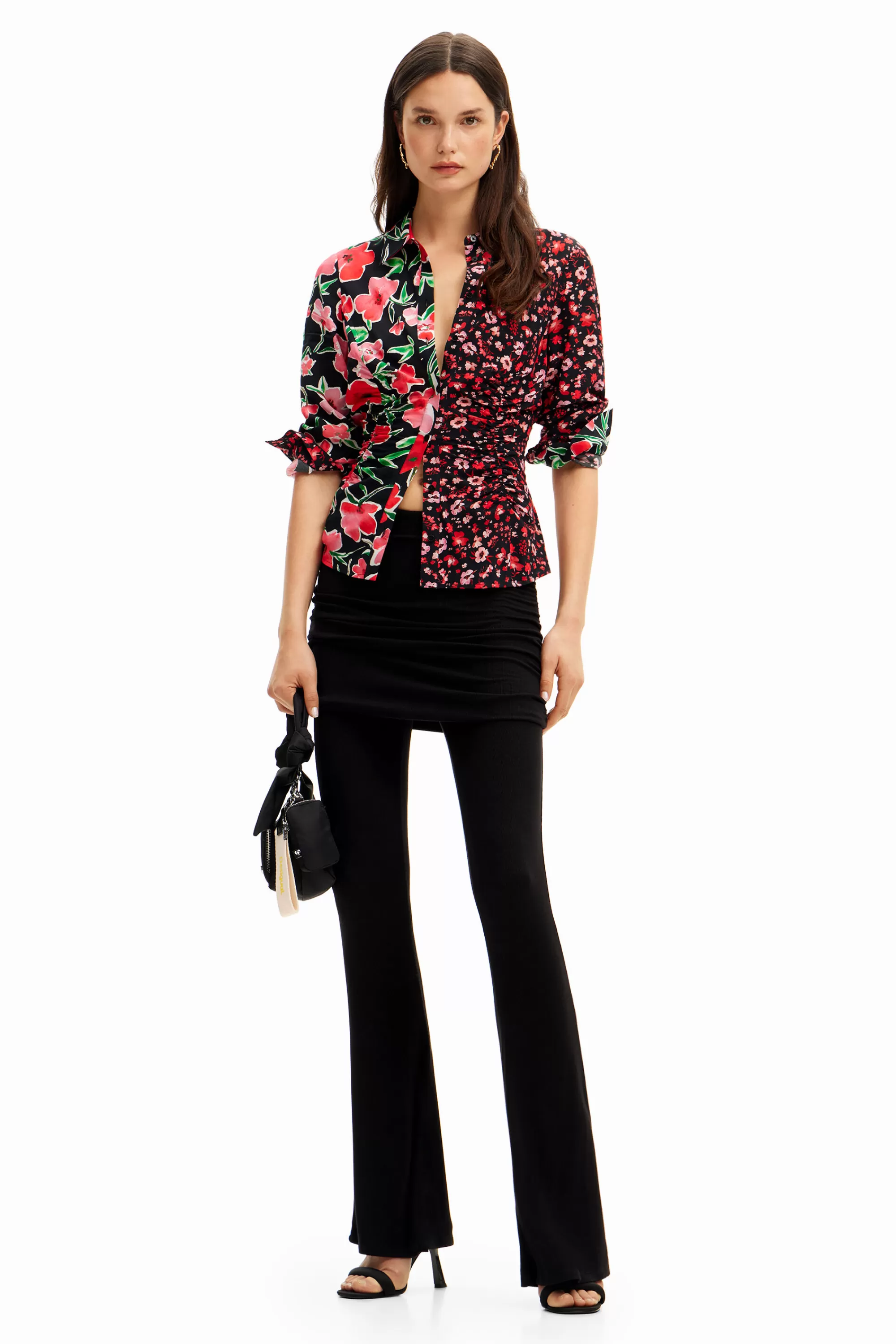 Desigual Shirts And Blouses>Floral gathered shirt