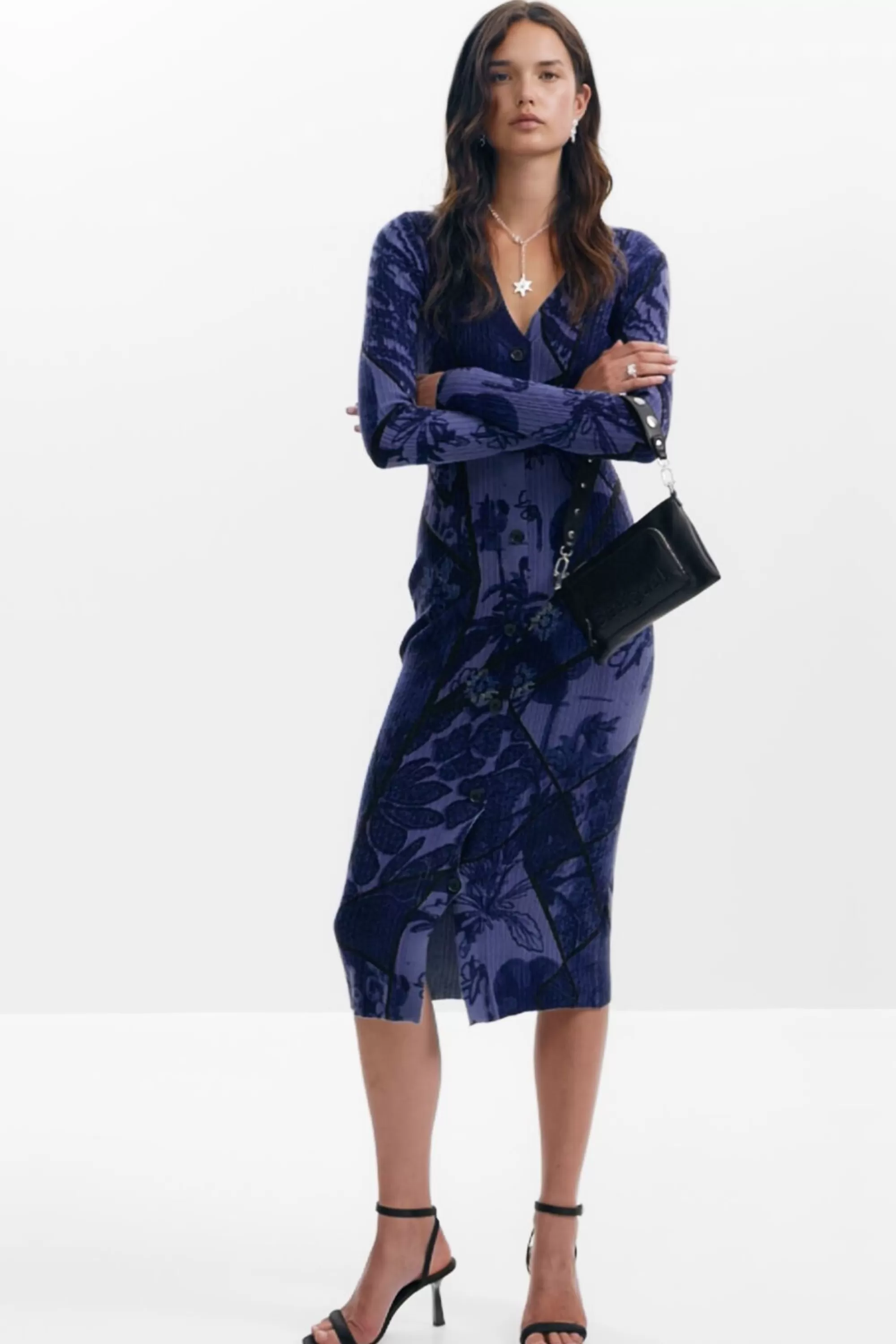 Desigual Knitwear | Dresses And Jumpsuits>Floral midi dress