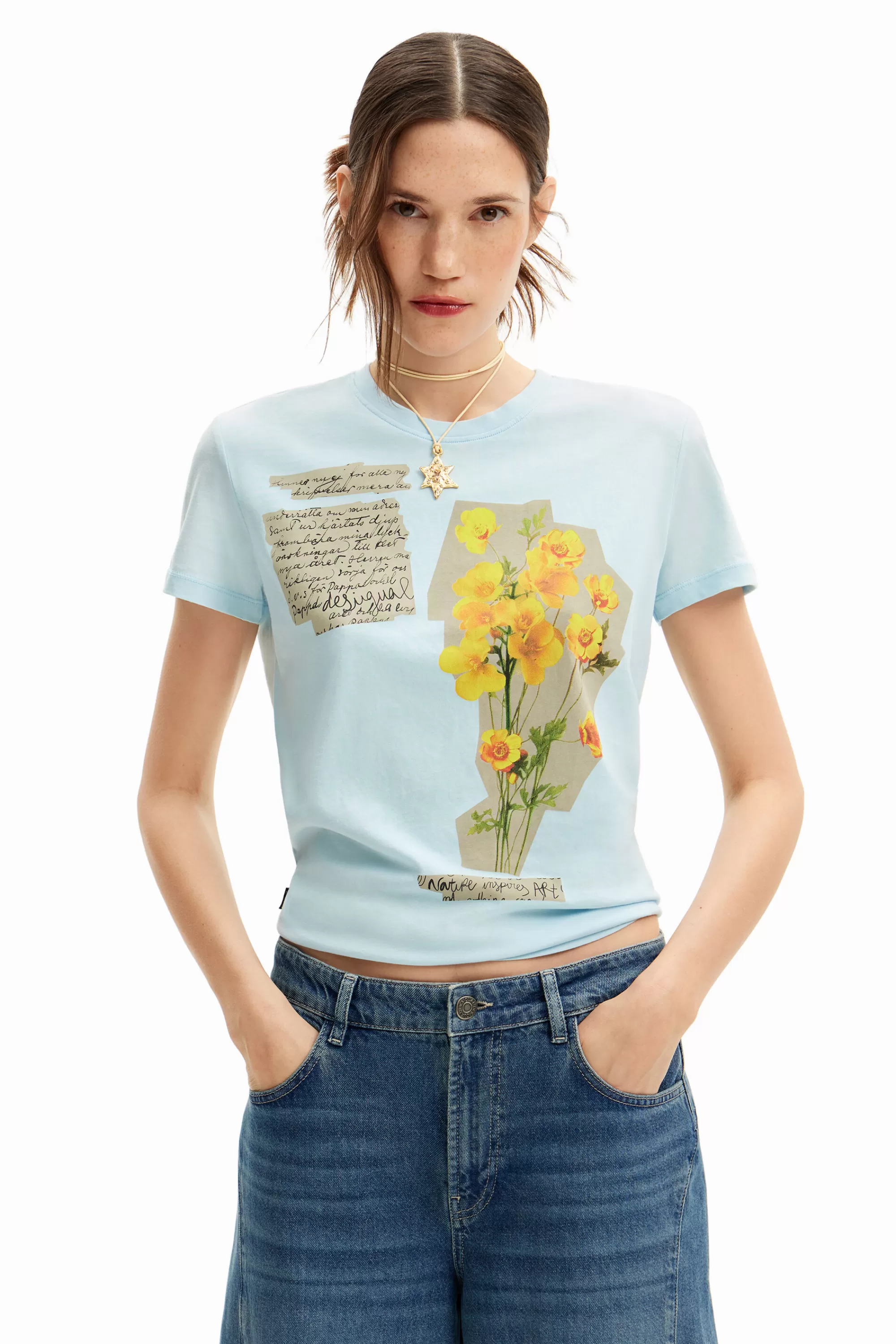 Desigual Shirts And Blouses | T-shirts>Floral patch T-shirt