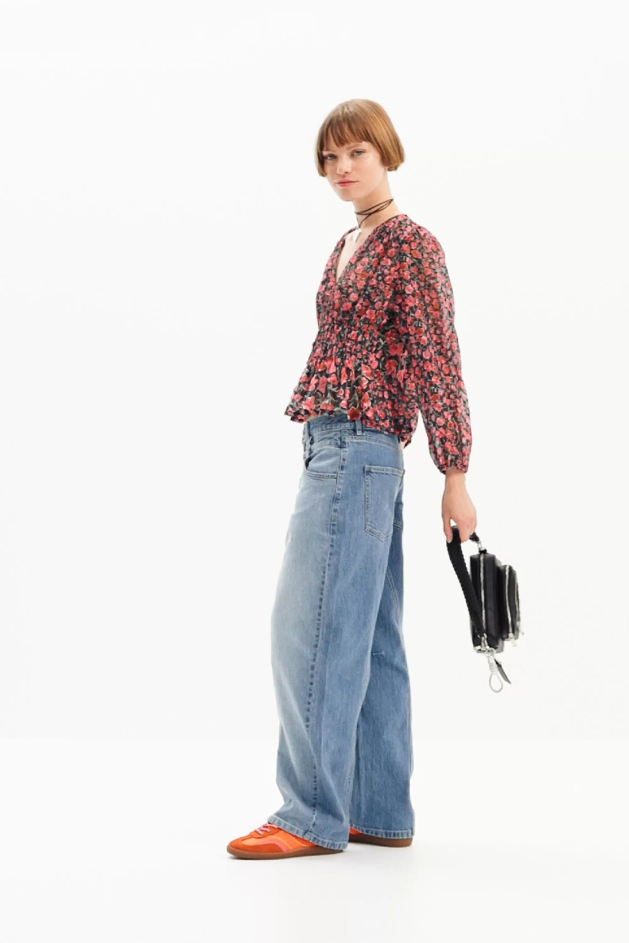 Desigual Shirts And Blouses>Floral plumetis blouse