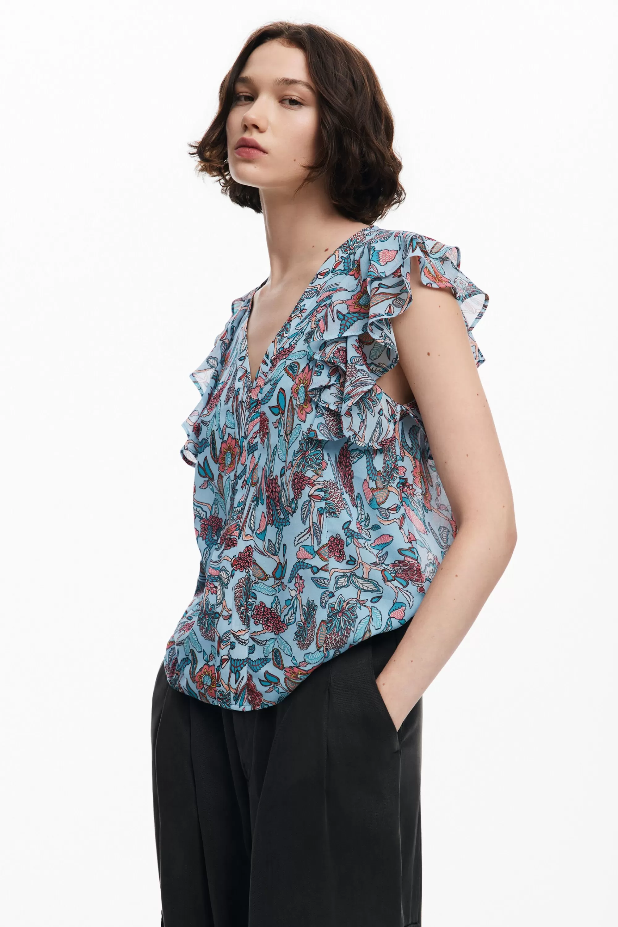 Desigual Shirts And Blouses>Floral print blouse