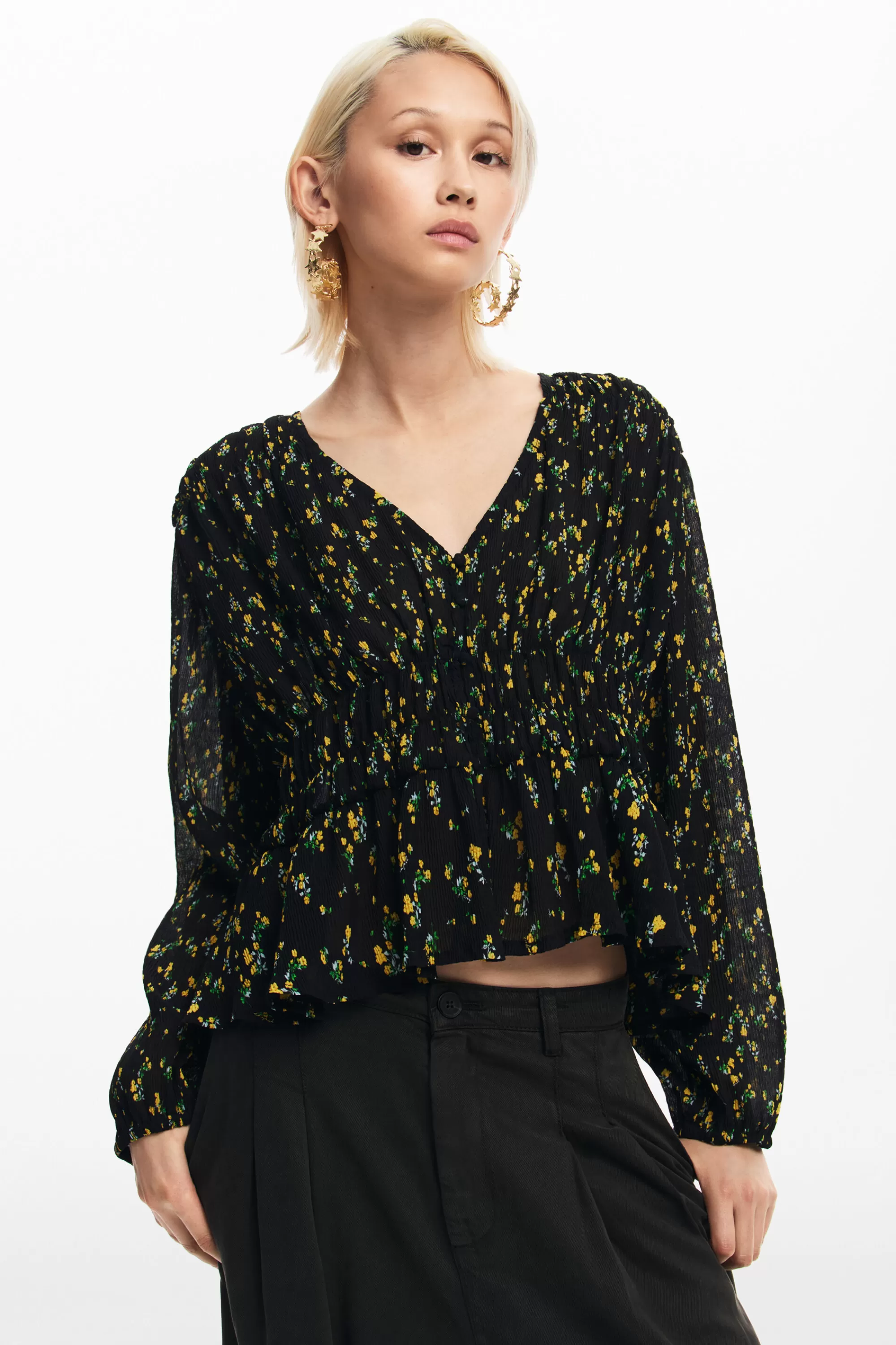 Desigual Shirts And Blouses>Floral print blouse