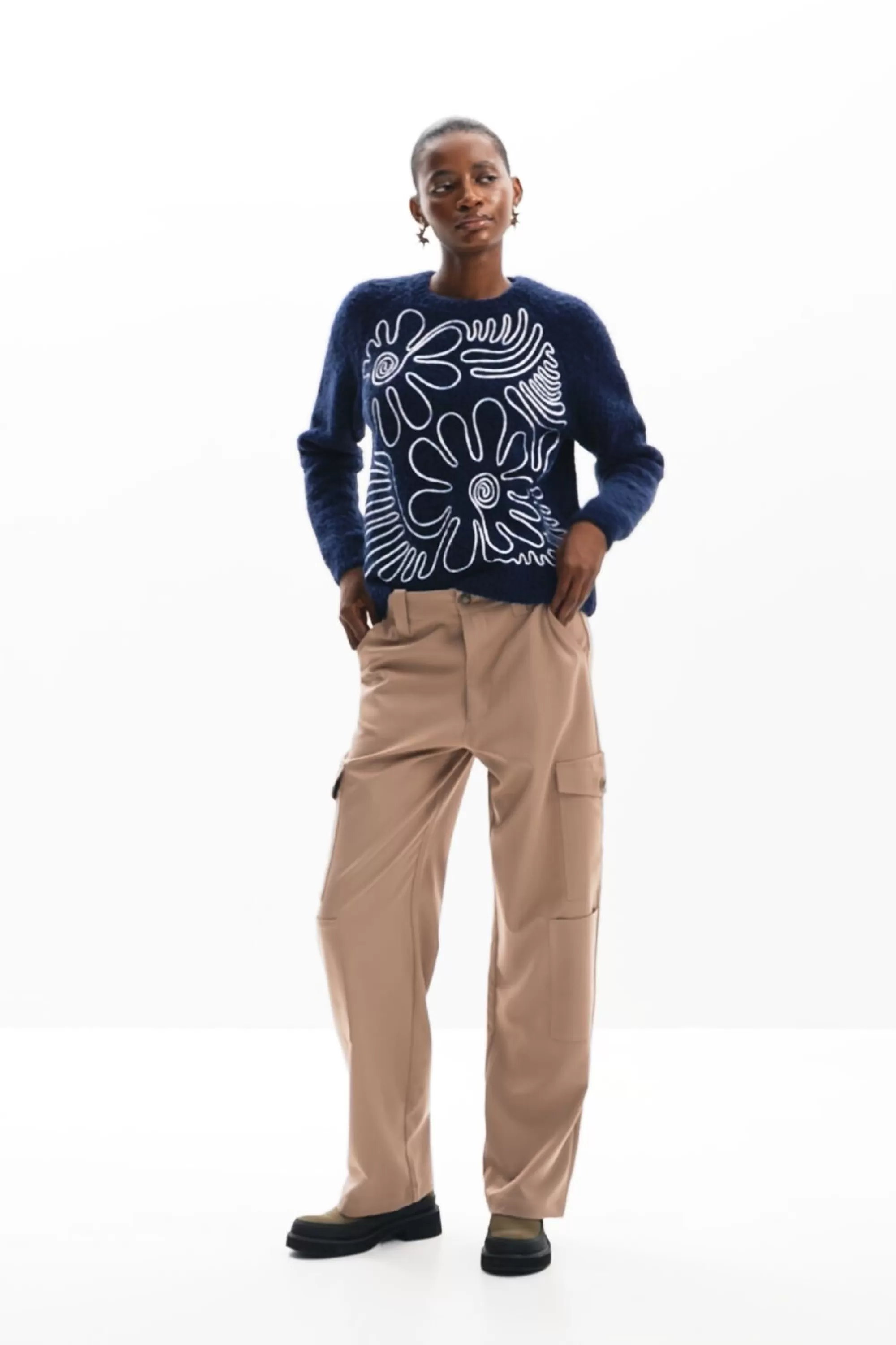 Desigual Knitwear | Sweaters>Floral print sweater