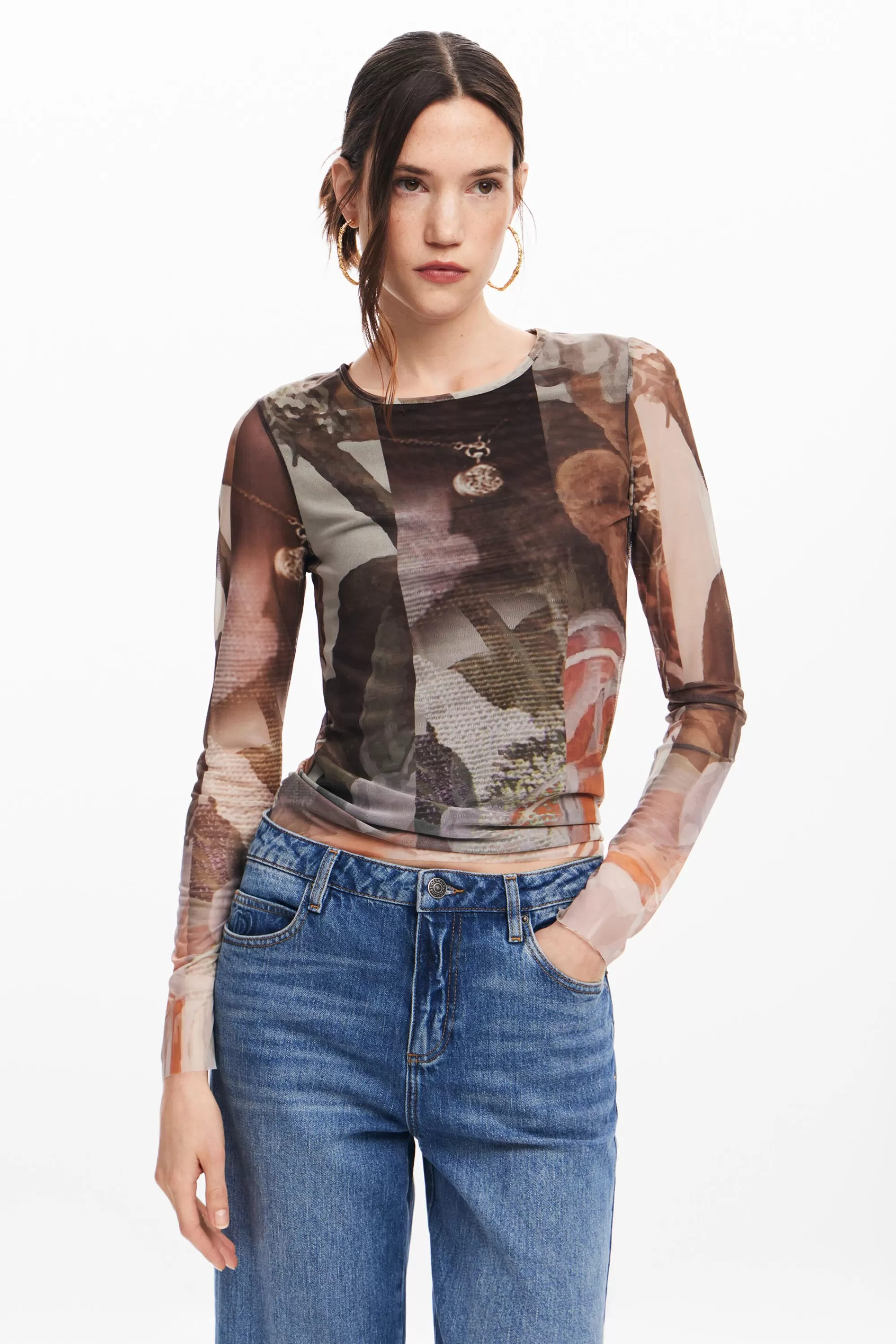 Desigual Shirts And Blouses | T-shirts>Floral print T-shirt