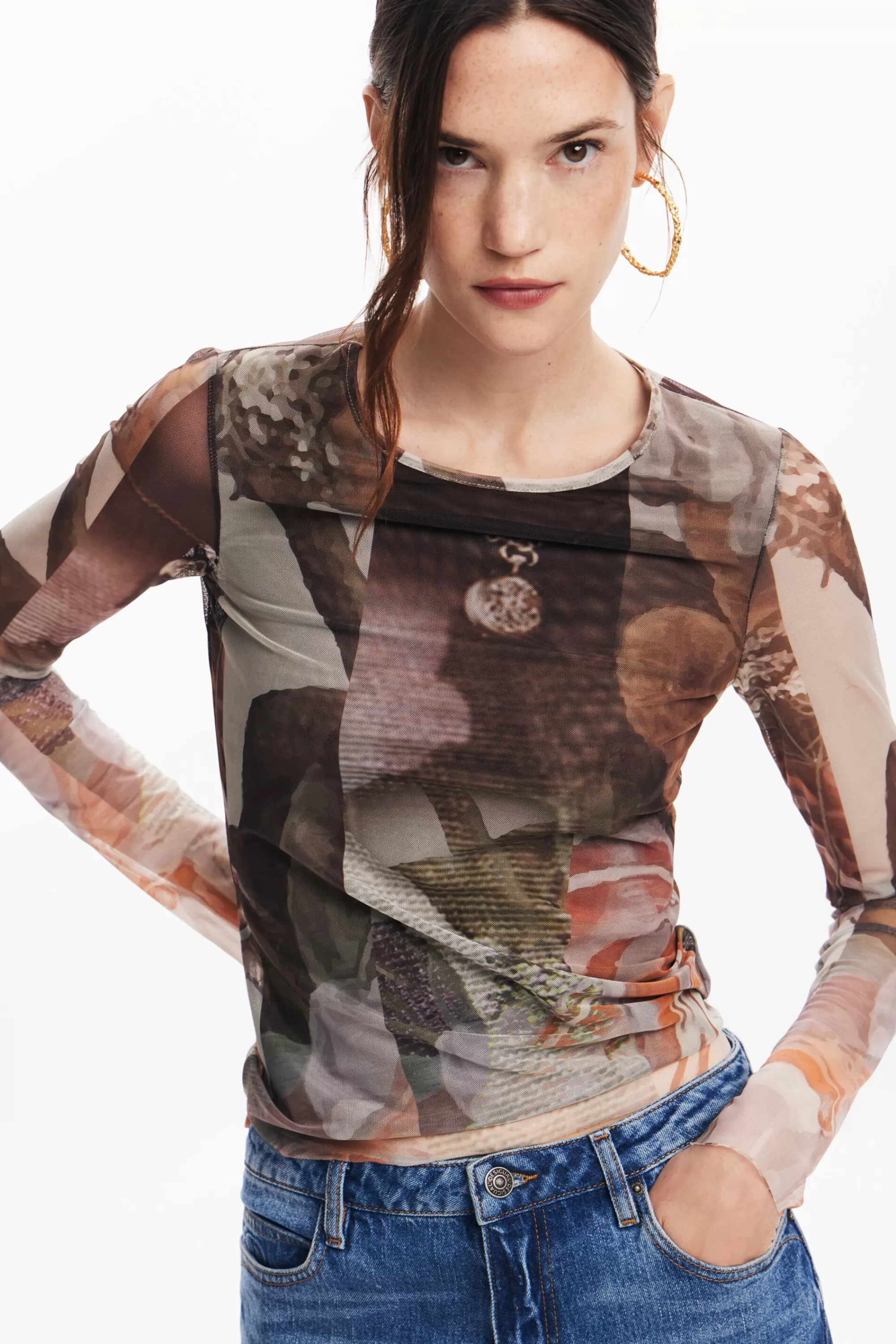 Desigual Shirts And Blouses | T-shirts>Floral print T-shirt