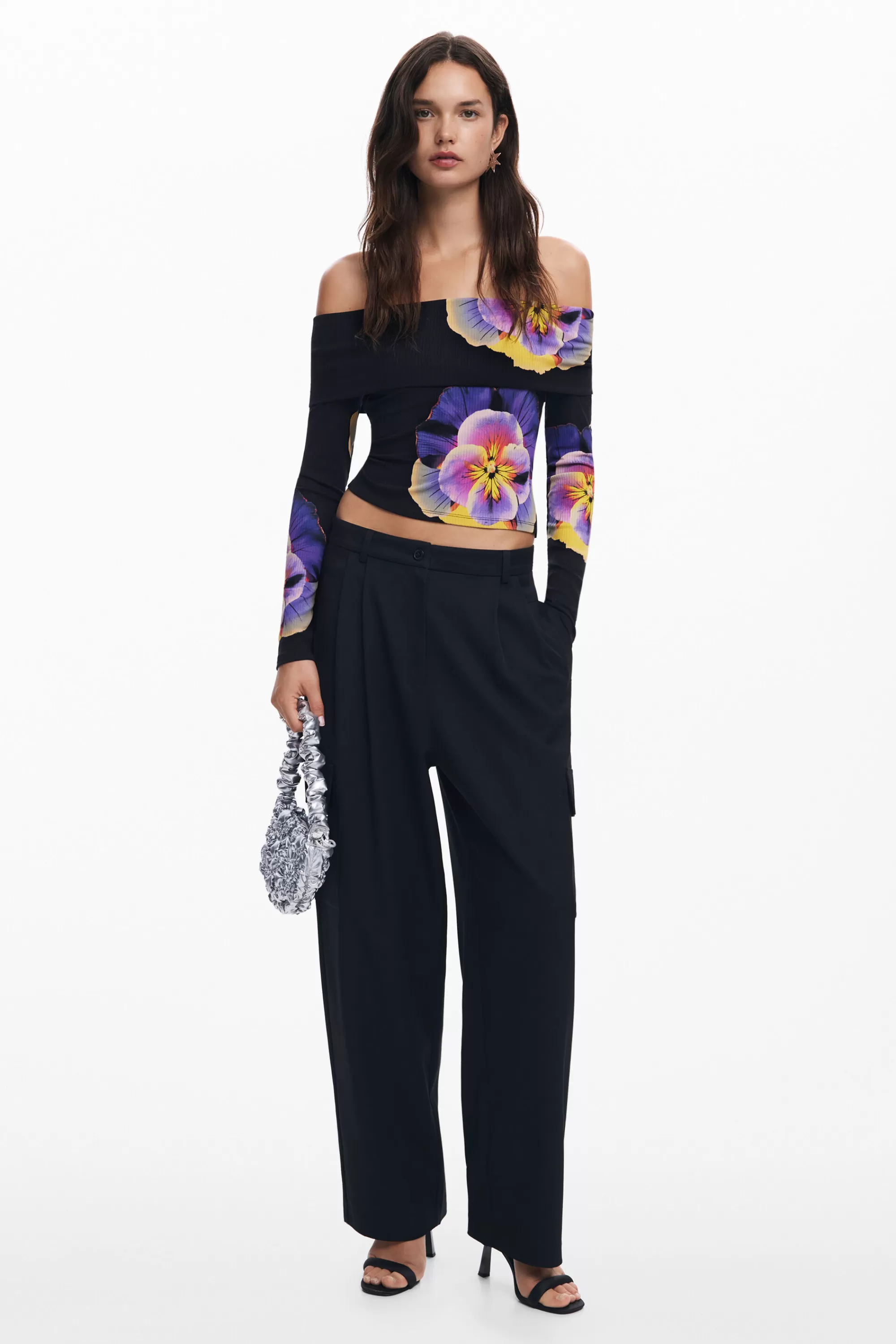 Desigual Knitwear | Shirts And Blouses>Floral print T-shirt M. Christian Lacroix