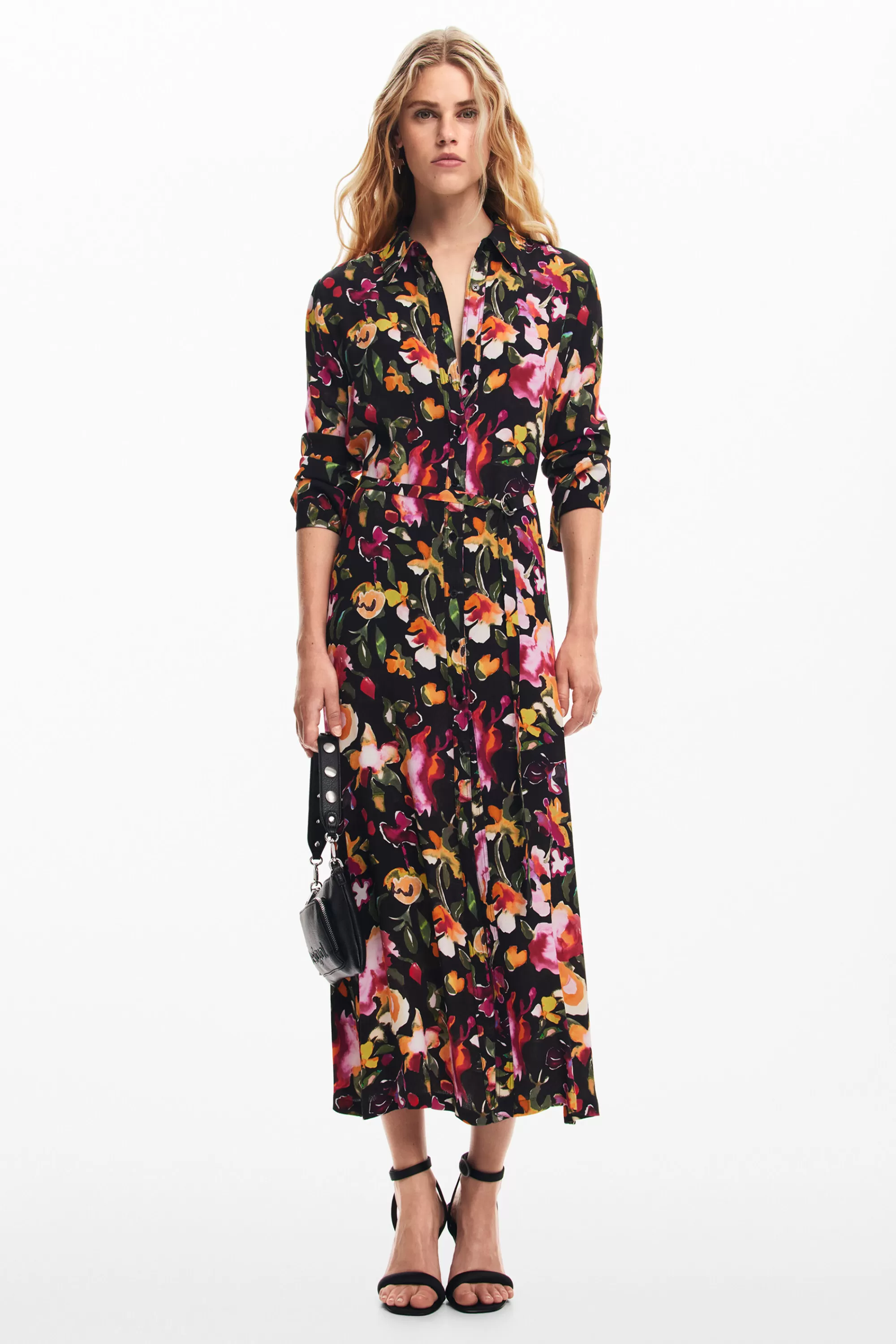 Desigual Dresses And Jumpsuits>Floral shirt dress