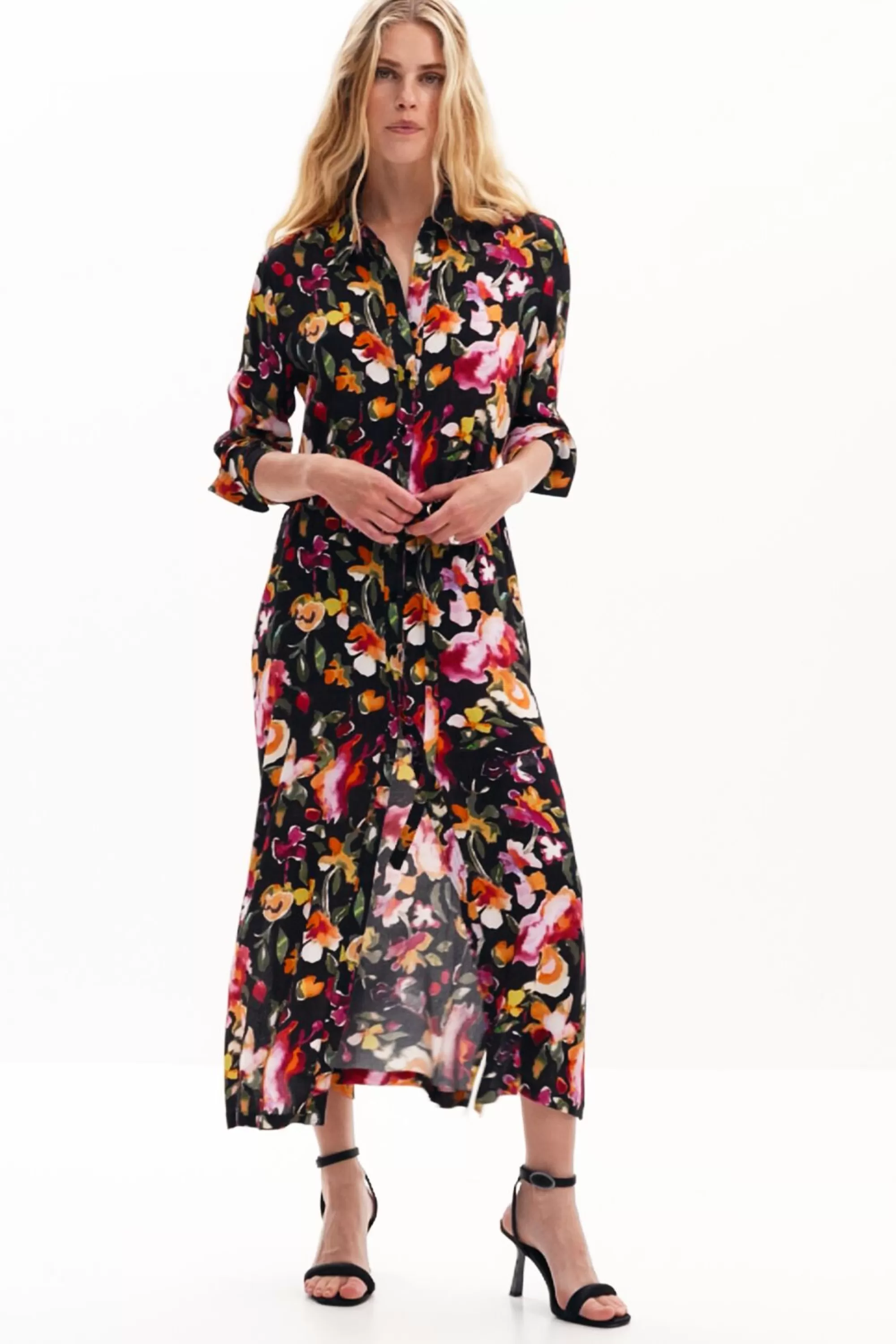 Desigual Dresses And Jumpsuits>Floral shirt dress