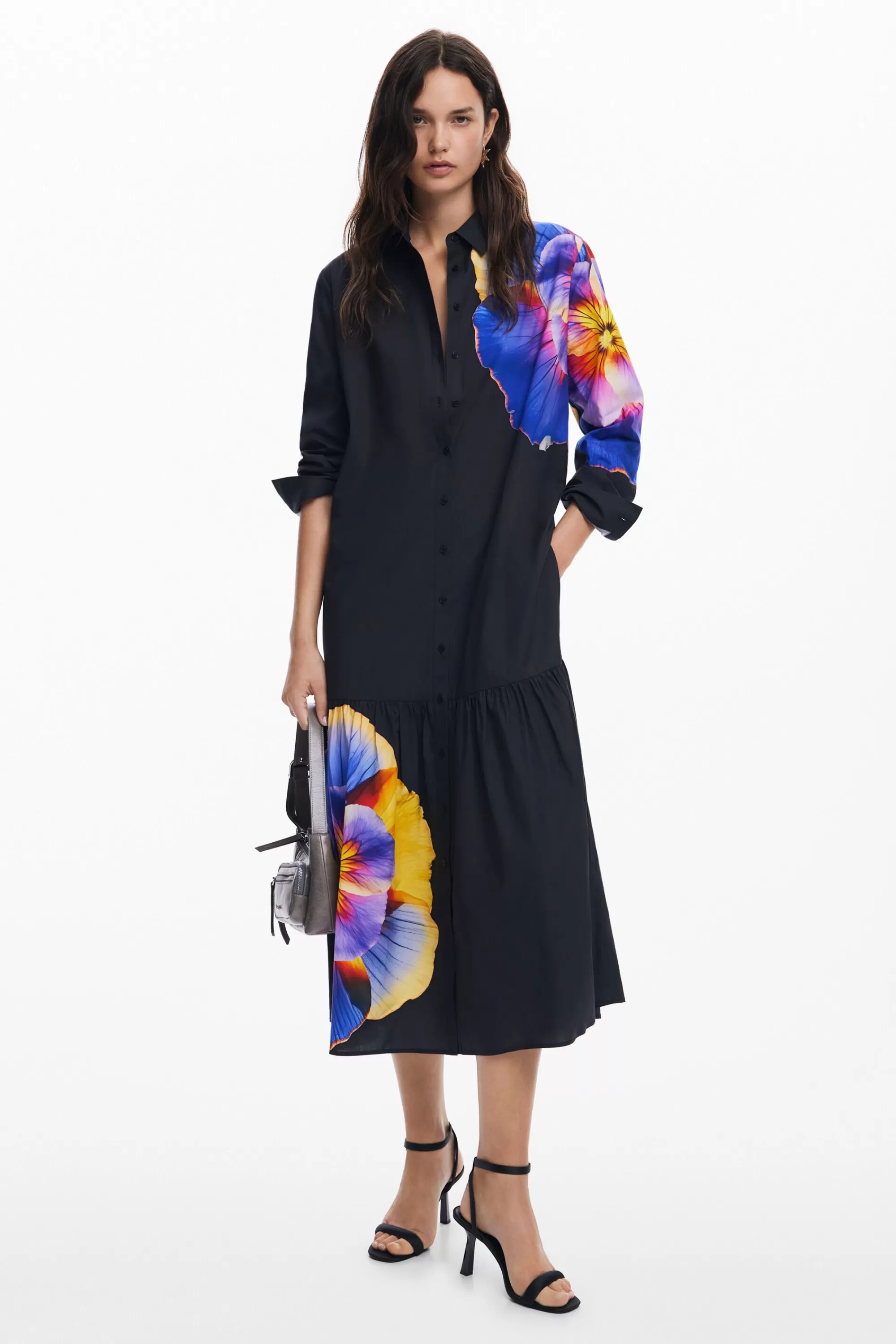 Desigual Dresses And Jumpsuits>Floral shirt dress M. Christian Lacroix