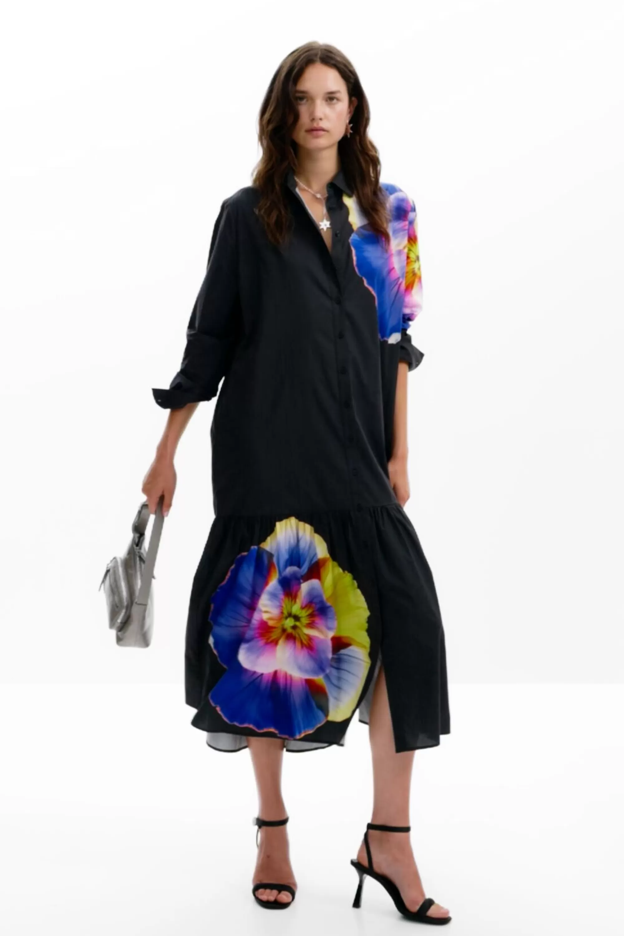 Desigual Dresses And Jumpsuits>Floral shirt dress M. Christian Lacroix