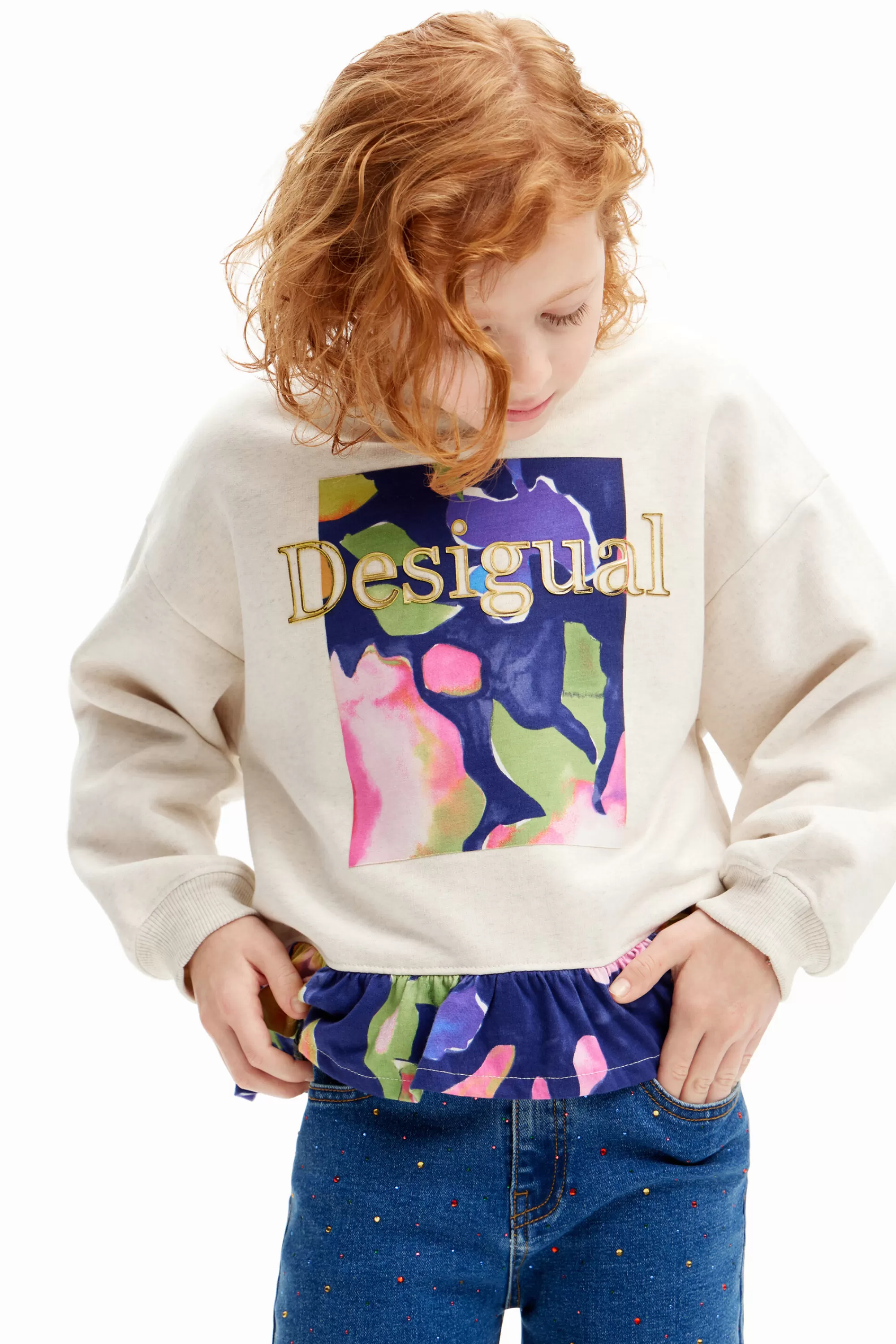 Desigual Jumpers And Sweatshirts>Floral sweatshirt