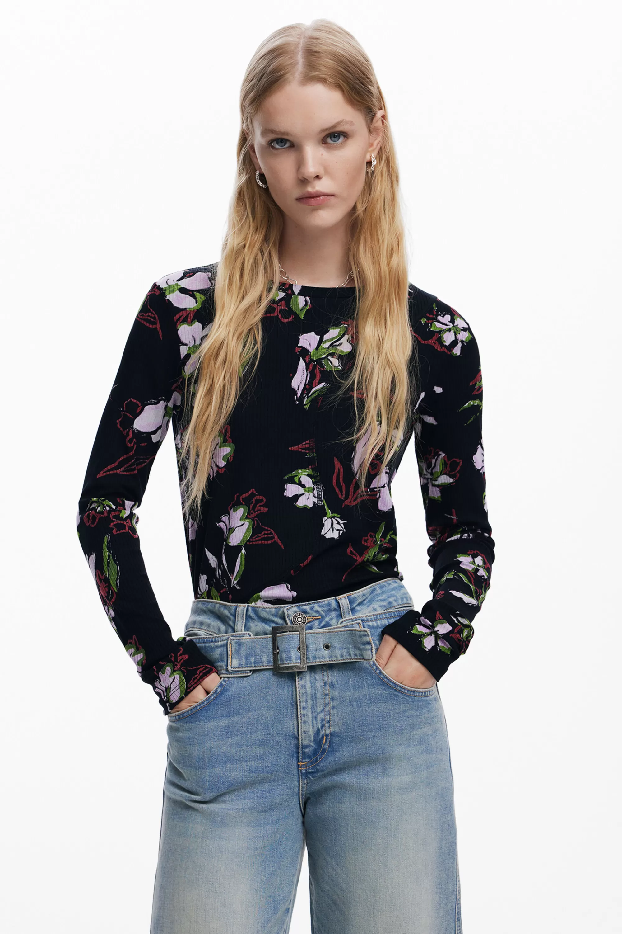 Desigual Shirts And Blouses | T-shirts>Floral T-shirt