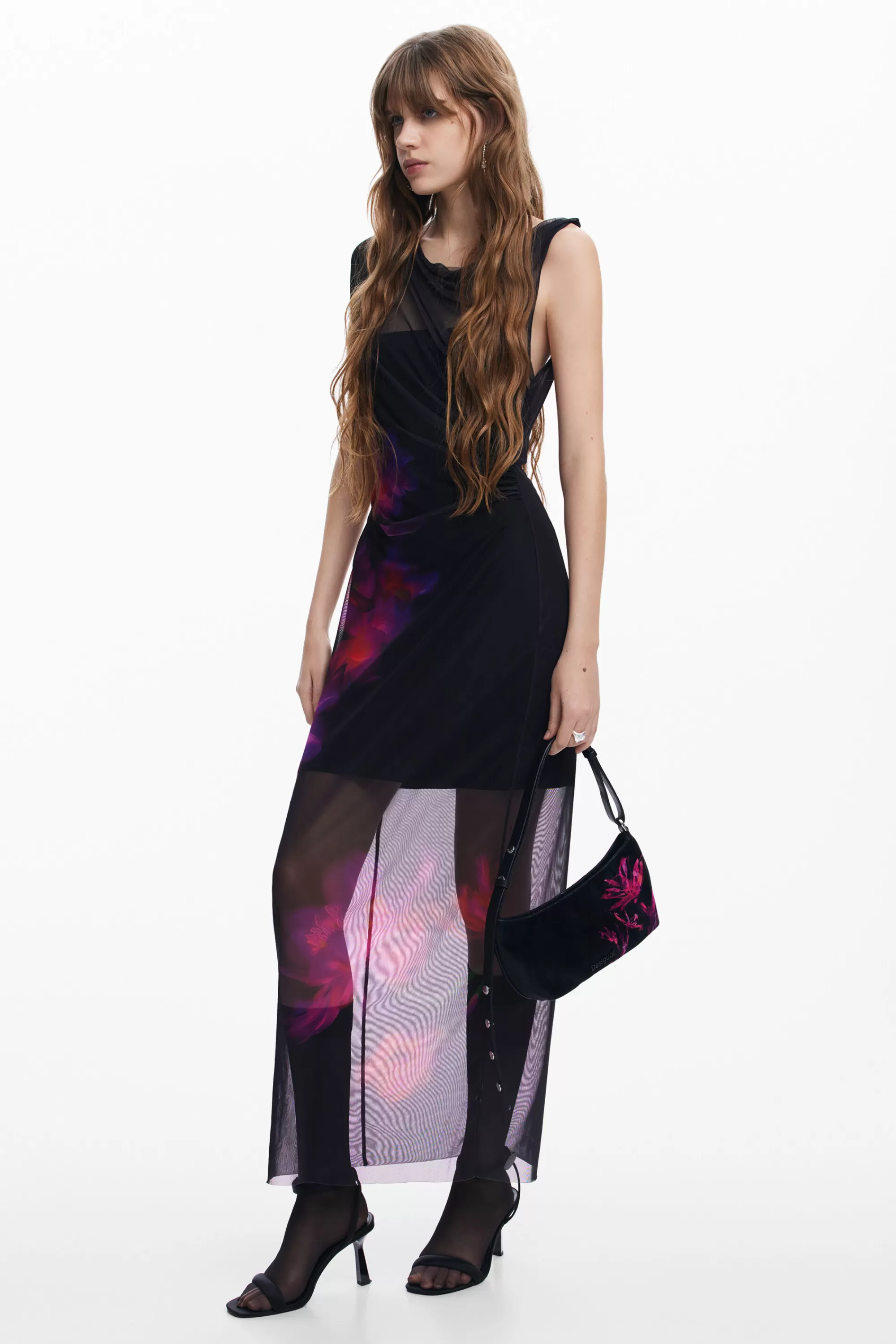 Desigual Dresses And Jumpsuits>Floral tulle dress