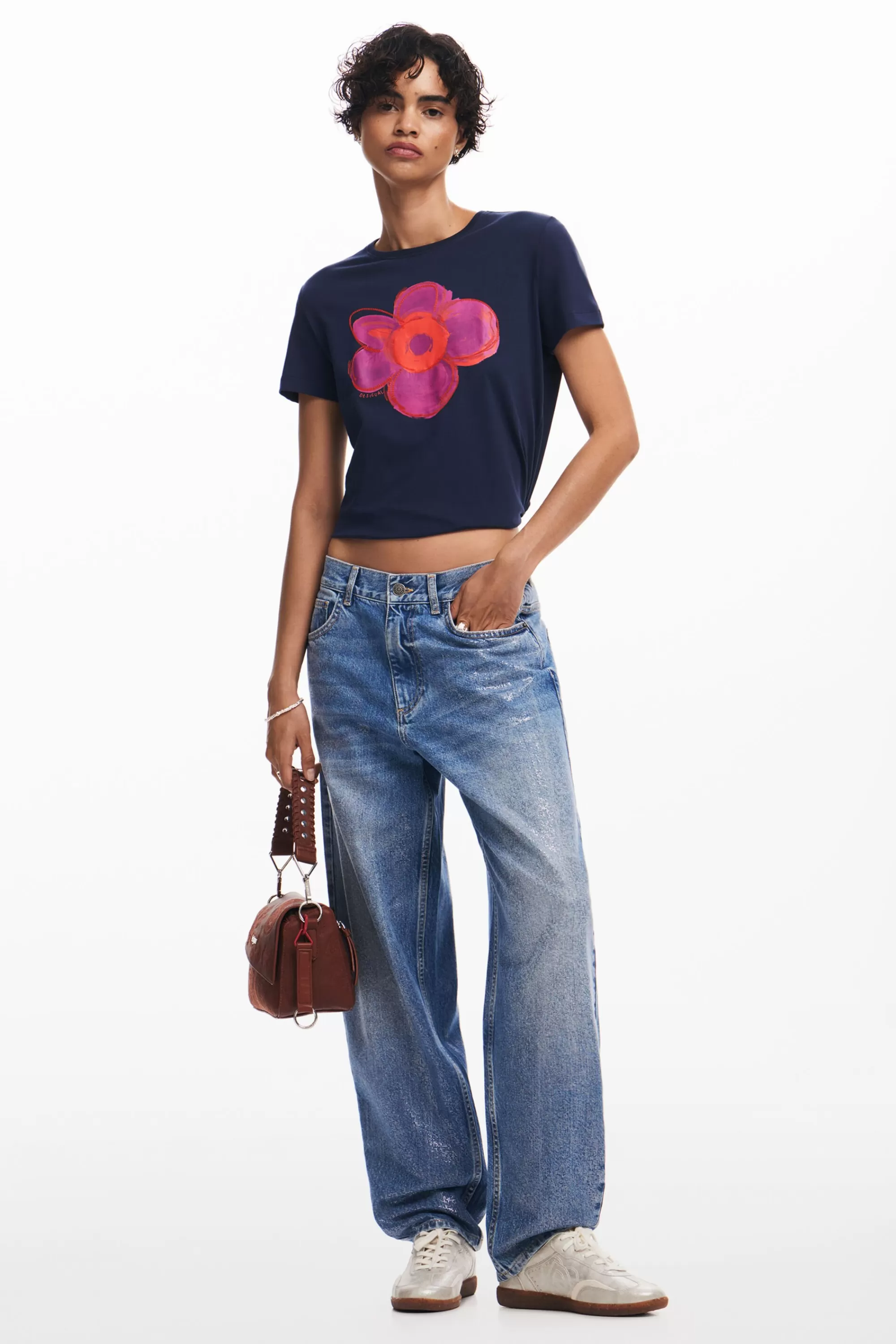 Desigual Shirts And Blouses | T-shirts>Flower illustration T-shirt